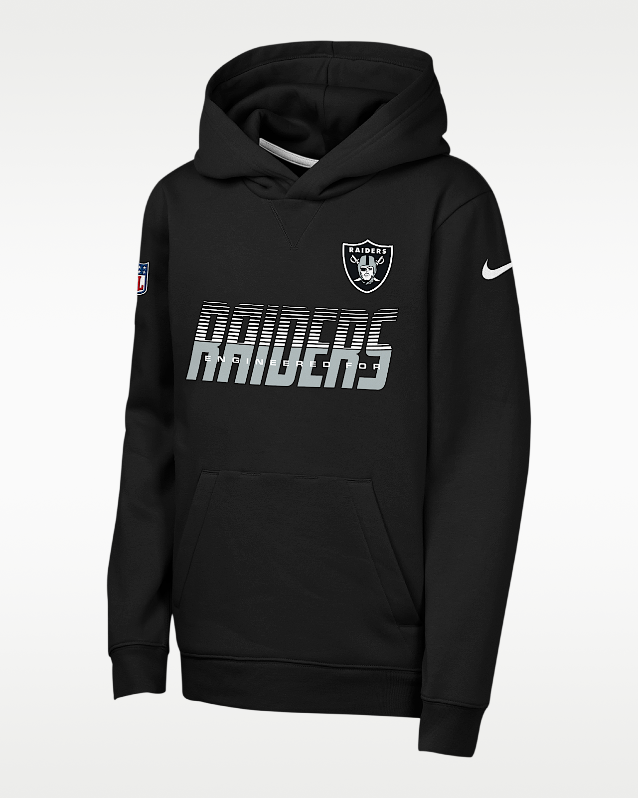Детское худи Las Vegas Raiders Sideline Big Kids' Nike Dri-FIT NFL Pullover Hoodie
