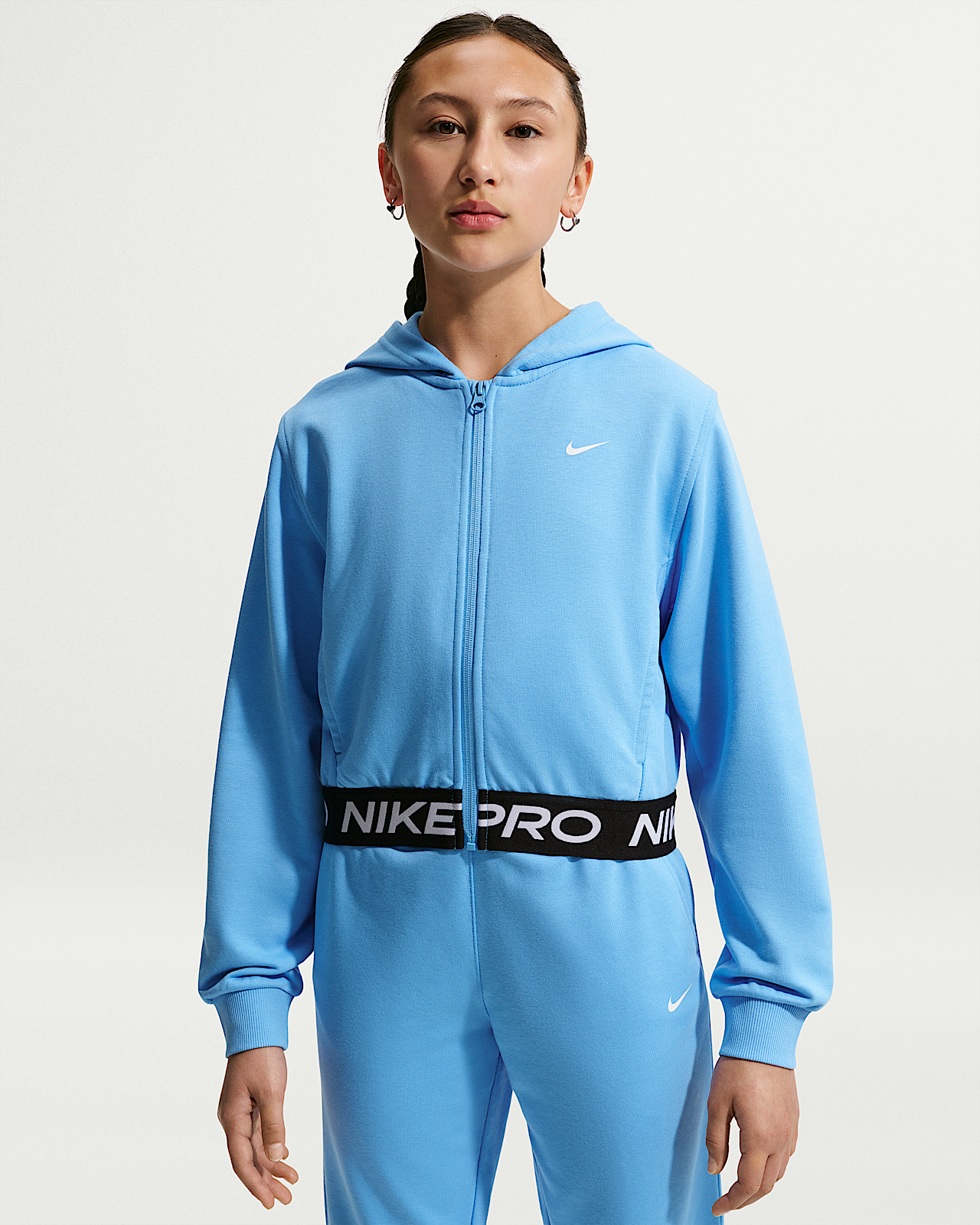 Детское худи Nike Pro Fleece Big Kids' (Girls') Dri-FIT Full-Zip Hoodie