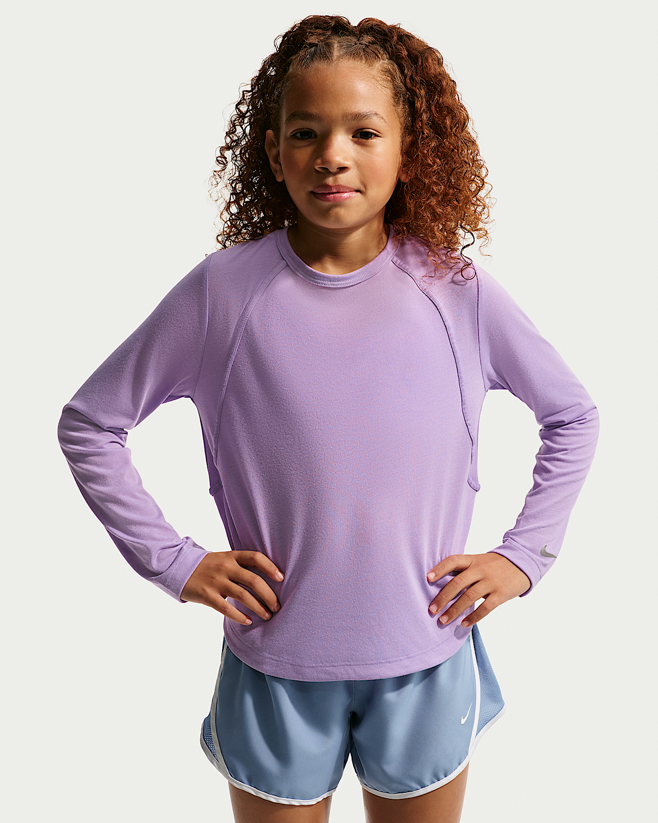 Детские  Nike Tempo Big Kids' (Girls') Dri-FIT Long-Sleeve Top для бега