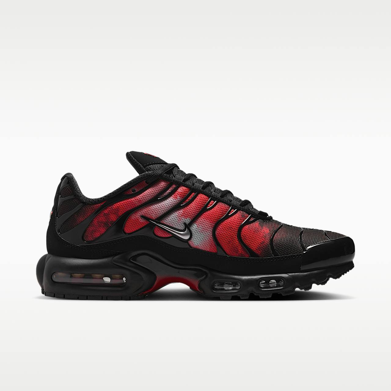 Nike Air Max Plus sneaker Zwart/University Red/Metallic Silver