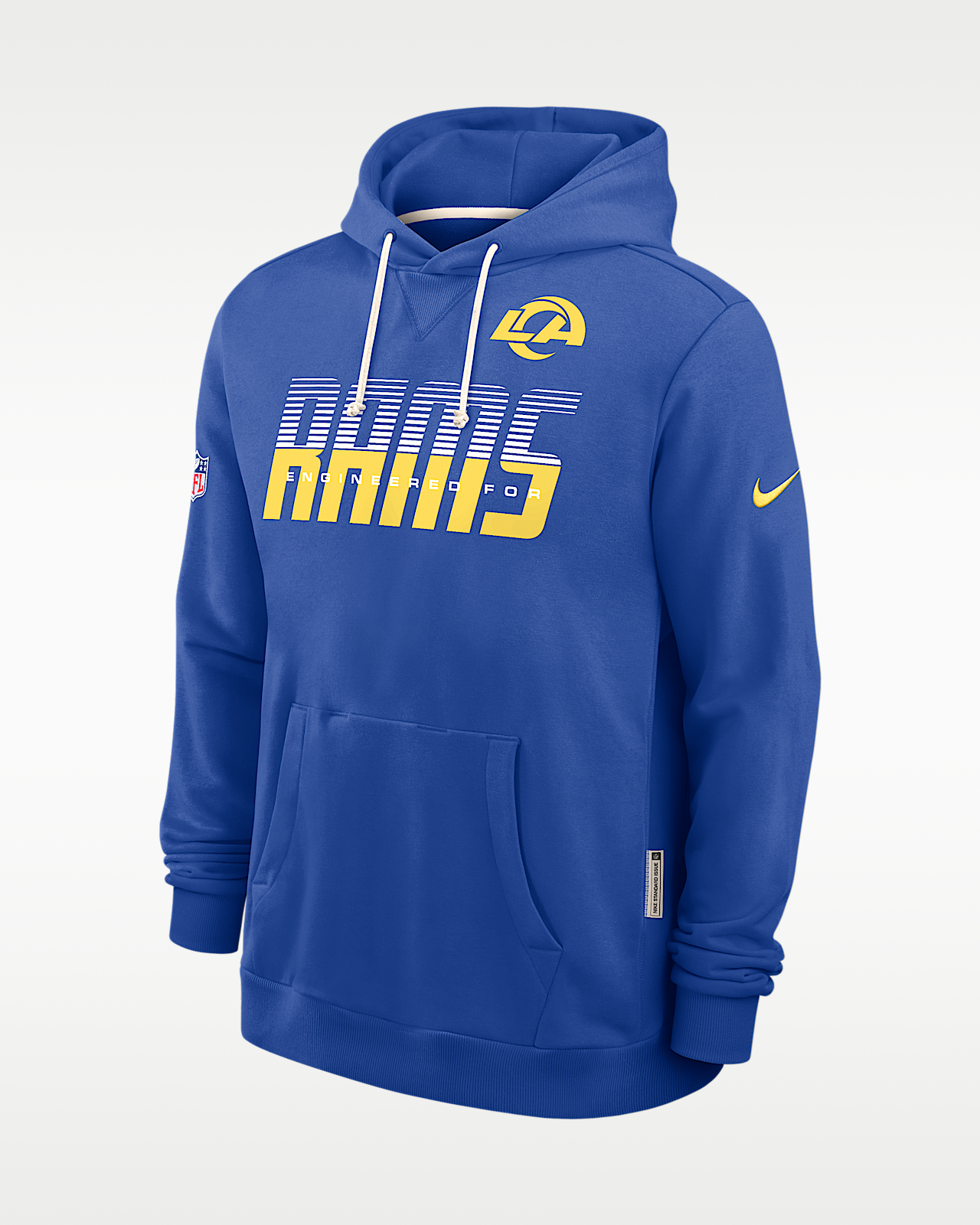 Мужское худи Los Angeles Rams Sideline Standard Issue Nike Dri-FIT NFL Pullover Hoodie
