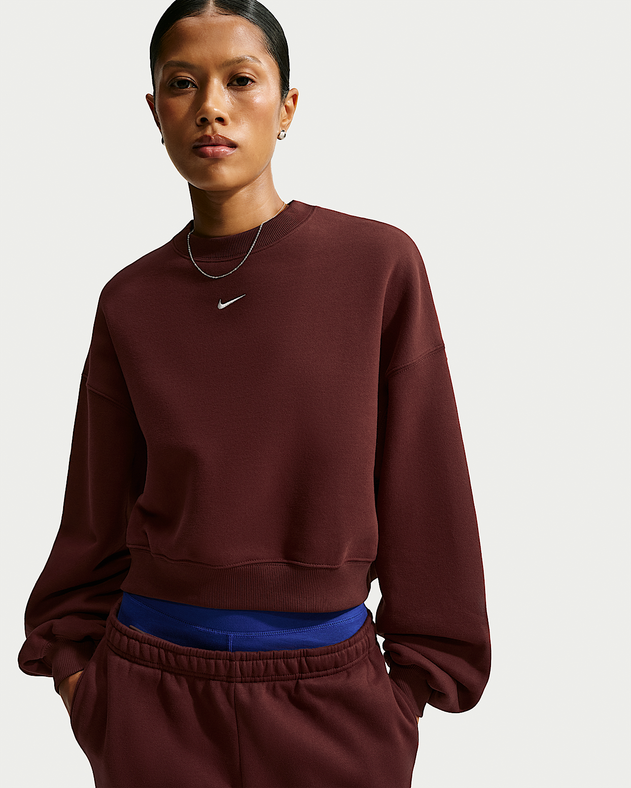Женские  Nike Studio Fleece Medium Weight Oversized Cropped Crew