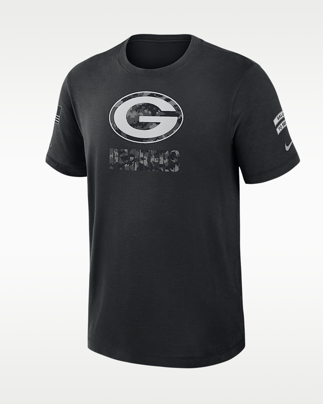 Мужская футболка Green Bay Packers Salute to Service Slub Nike Dri-FIT NFL