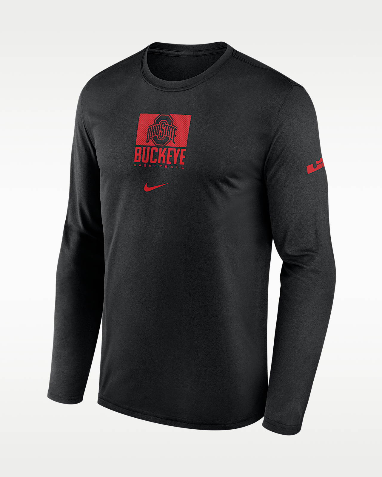 Мужская футболка Ohio State Courtside Nike Dri-FIT College Long-Sleeve