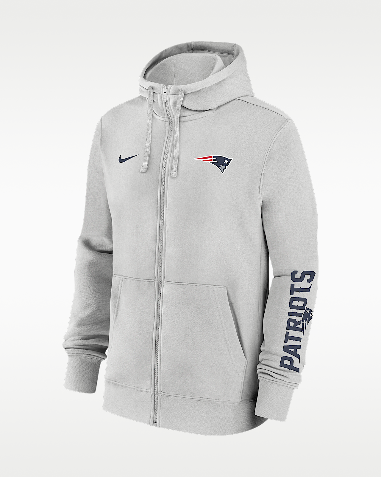 Мужское худи New England Patriots Club Nike NFL Full-Zip Hoodie
