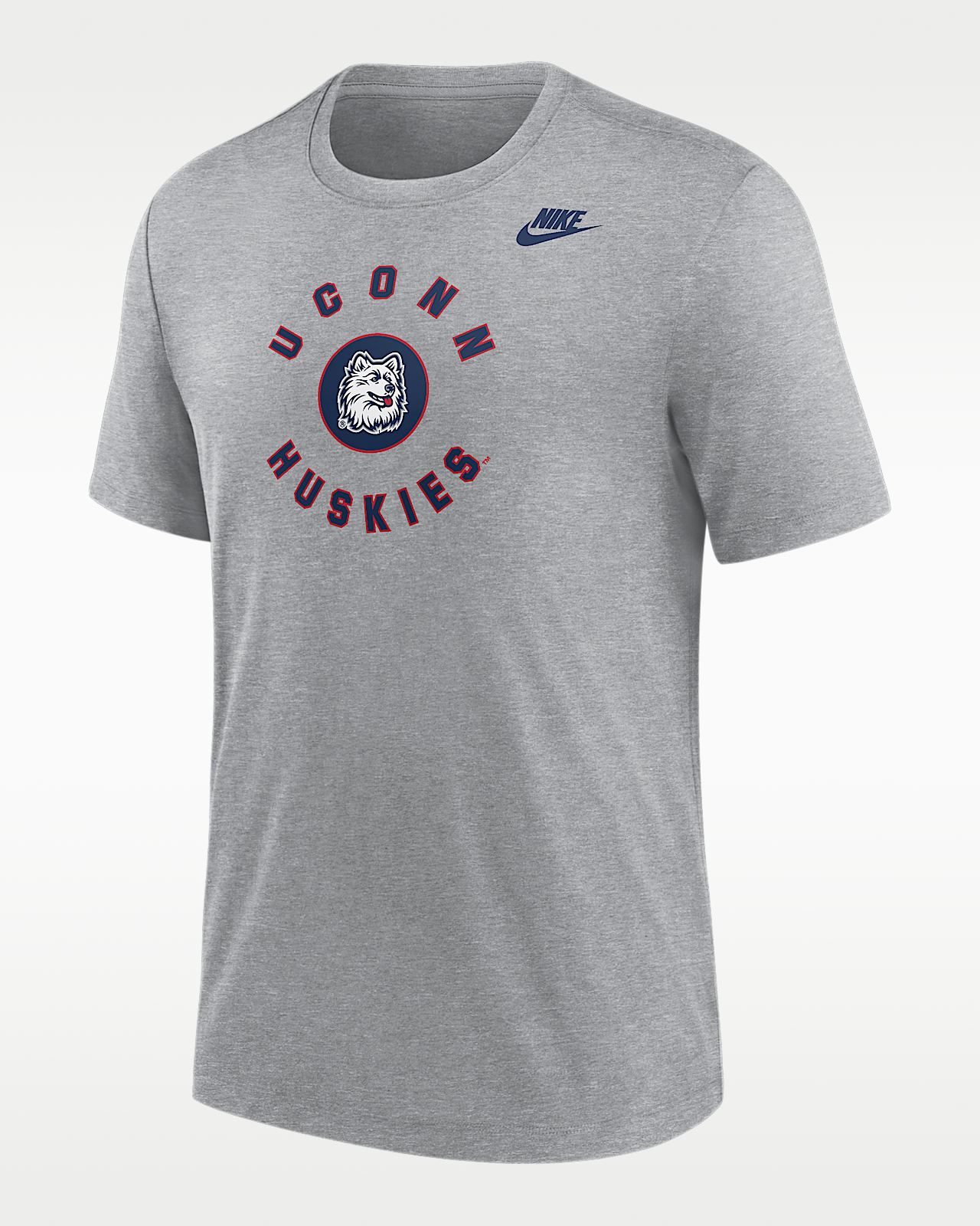 Мужская футболка Connecticut Huskies Nike Football Tri-Blend для футбола