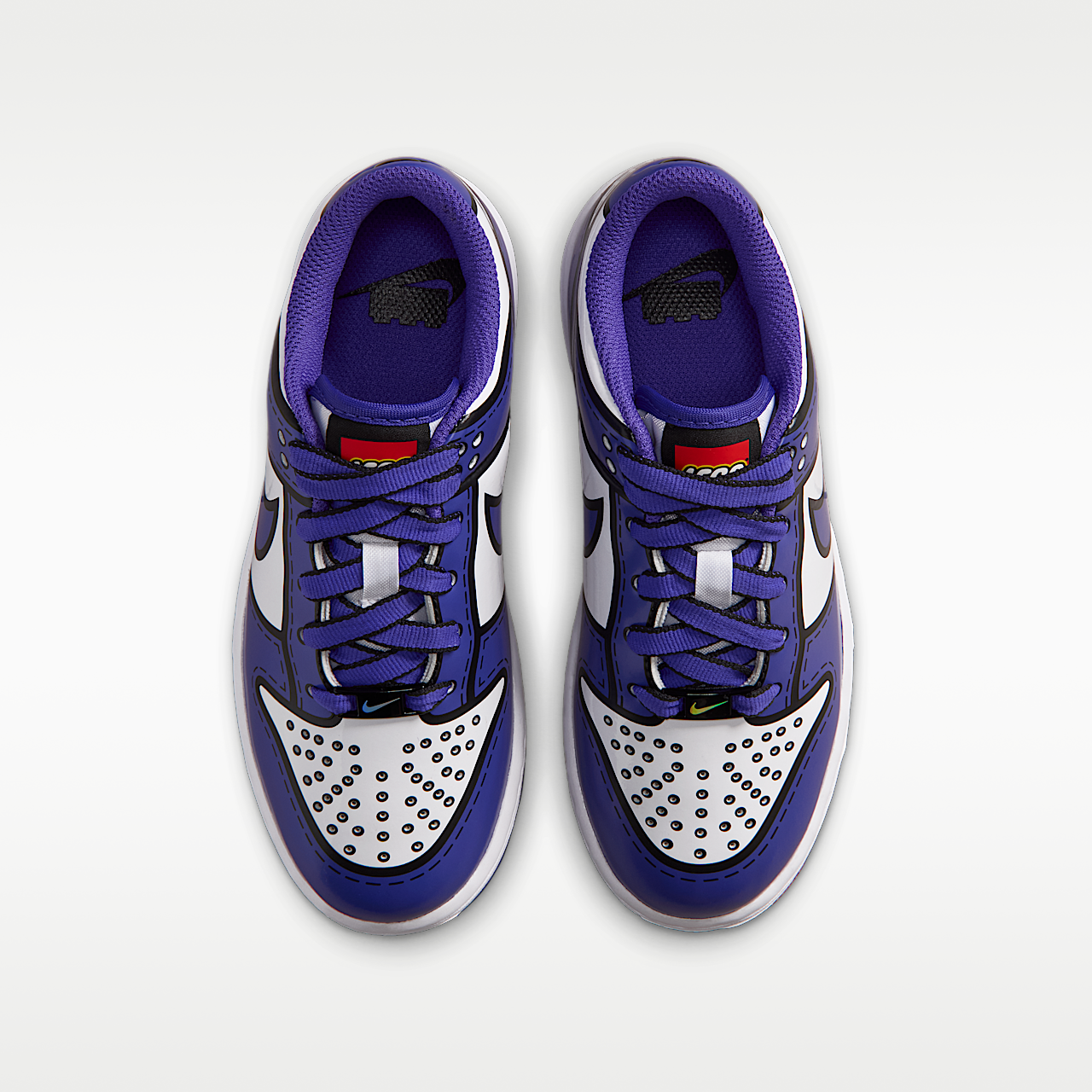 Nike Dunk Low sneaker Wit/Rush Red/Tour Yellow/Bright Concord