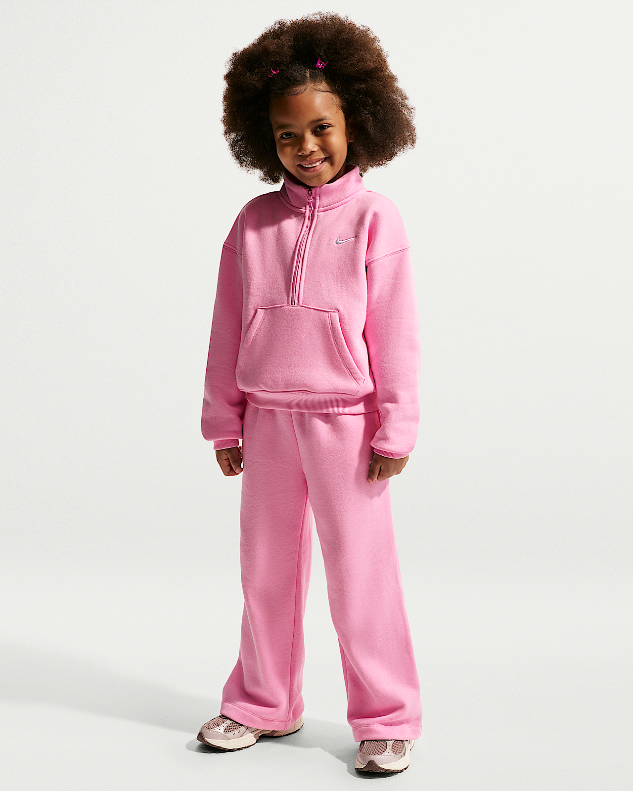 Детские  Nike Sportswear Little Kids' Studio Fleece Half-Zip and Pants Set