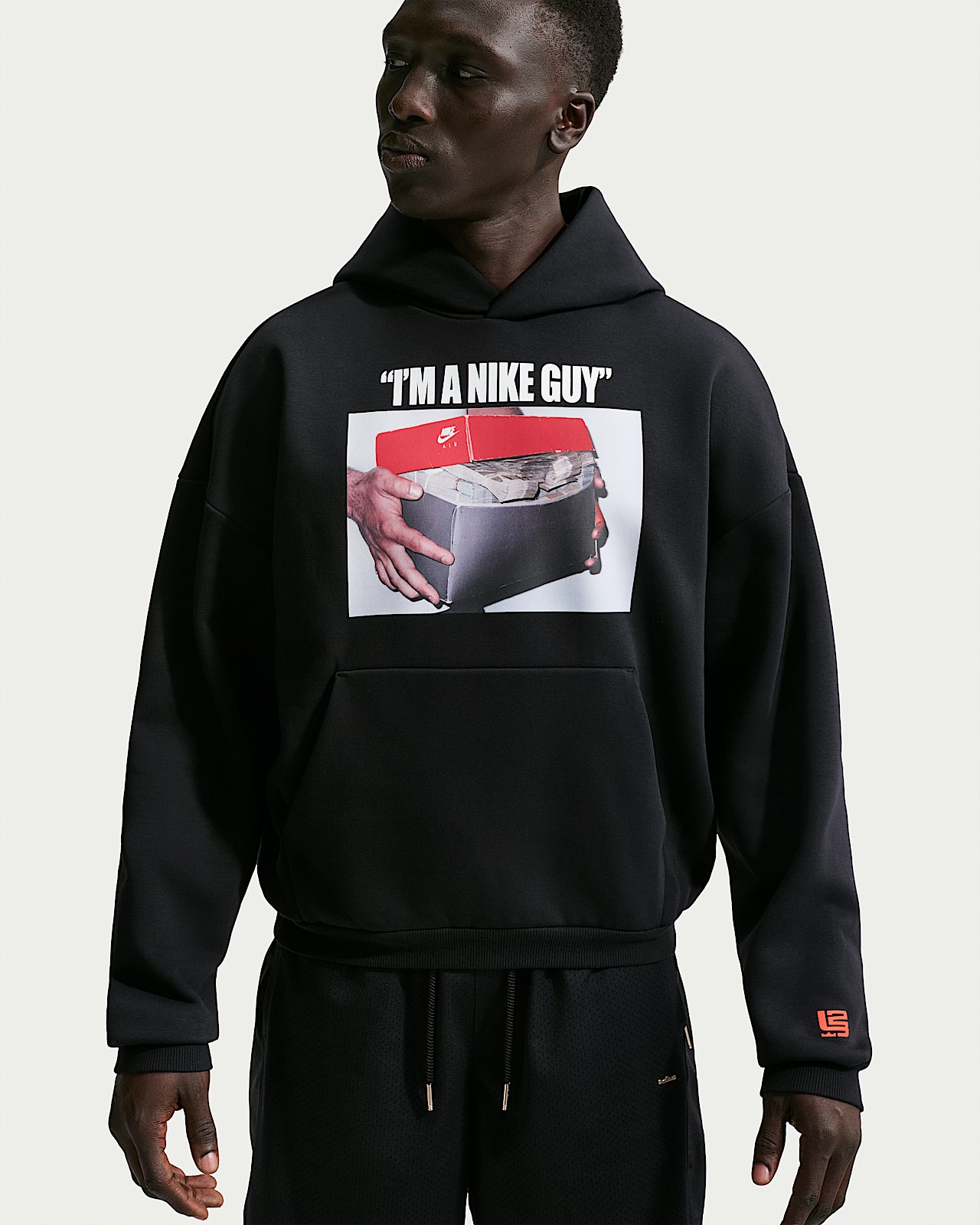 Мужское худи LeBron "Shoe Bag" Nike Therma-FIT Brushed Pullover Basketball Hoodie для баскетбола