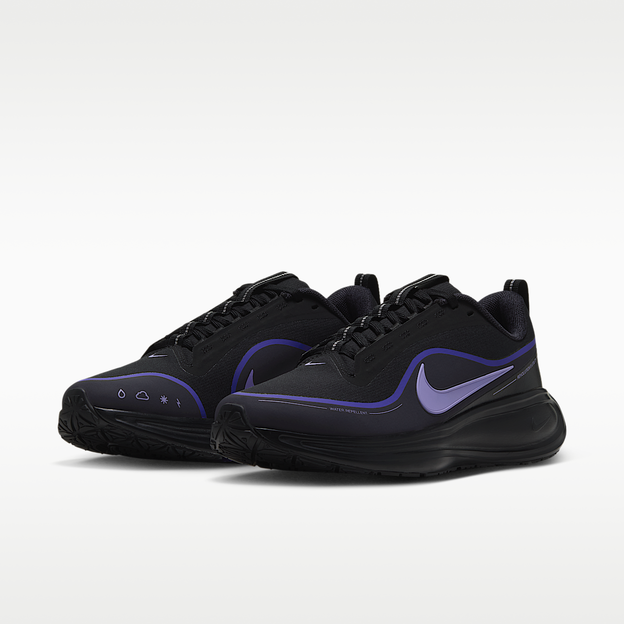 Nike  sneaker Zwart/Persian Violet/Gridiron/Purple Pulse