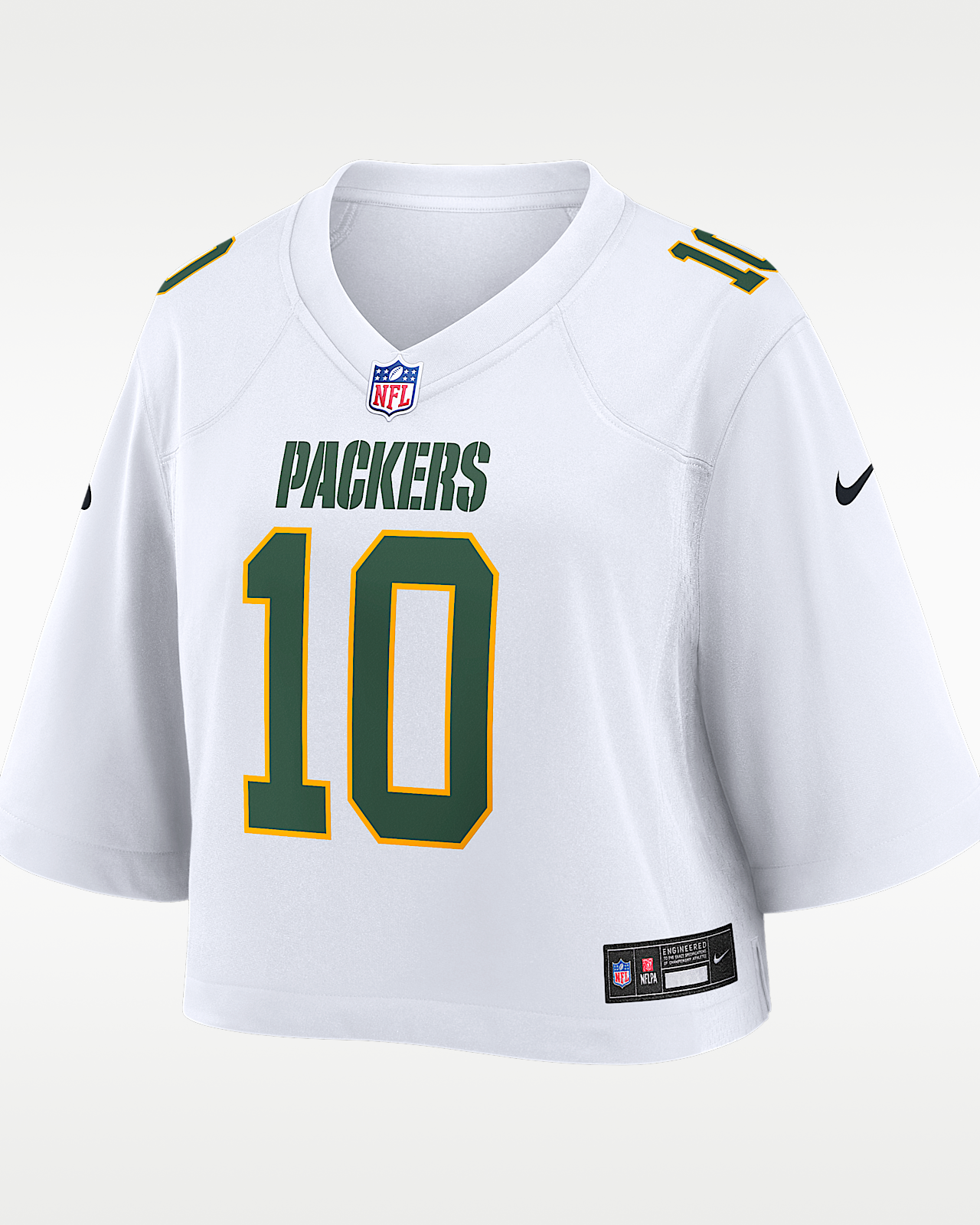 Женские джерси Jordan Love Green Bay Packers Nike NFL Cropped Tundra Game Jersey