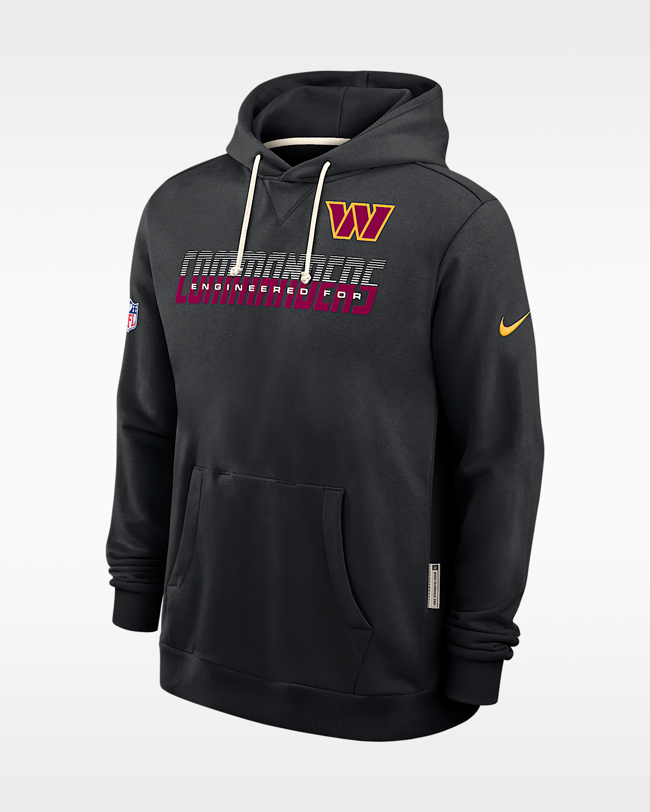 Мужское худи Washington Commanders Sideline Standard Issue Nike Dri-FIT NFL Pullover Hoodie