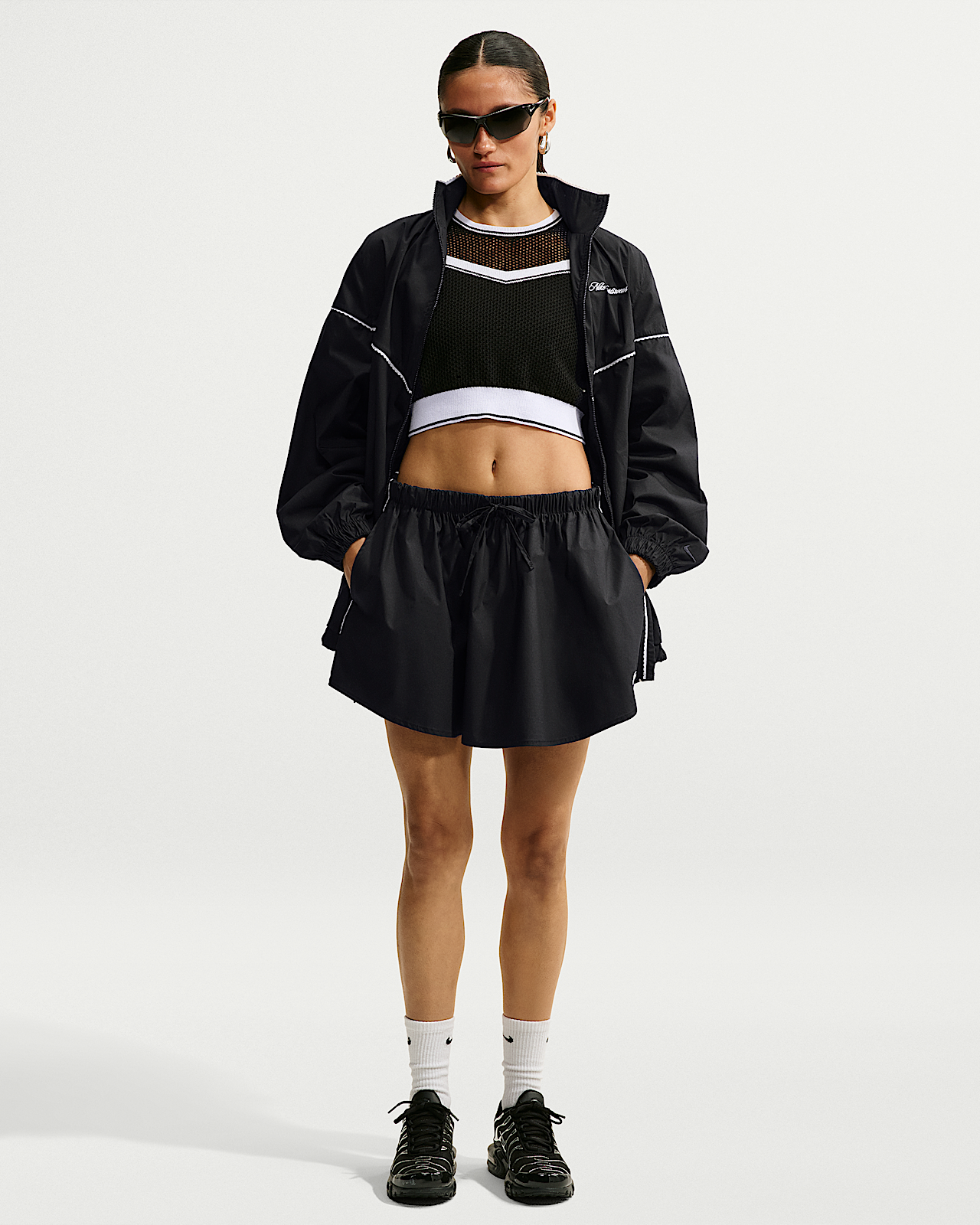 Женская юбка Nike Sportswear Mid-Rise Scalloped-Trim Poplin Skirt