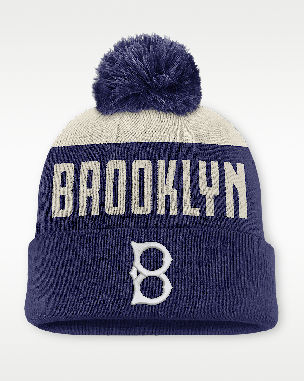 Мужские  Brooklyn Dodgers Cooperstown Peak Nike MLB Cuffed Pom Beanie
