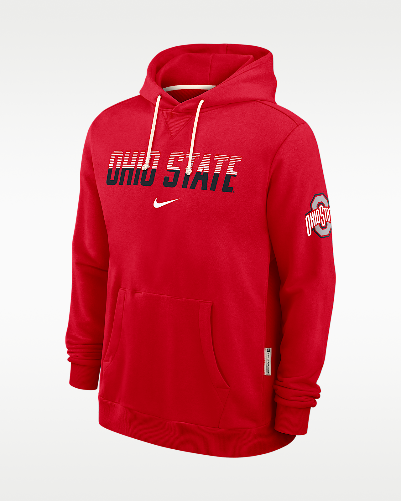 Мужское худи Ohio State Sideline Standard Issue Nike Dri-FIT College Pullover Hoodie