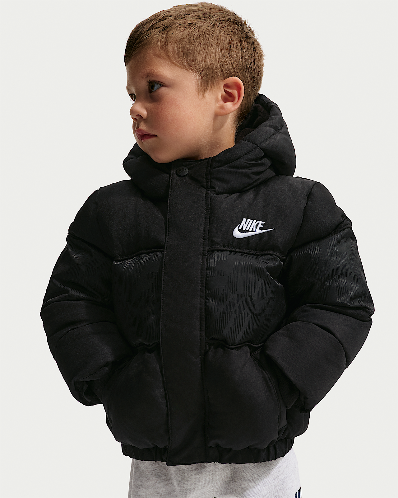 Детская куртка Nike Toddler Jacquard Logo Mixed Media Puffer