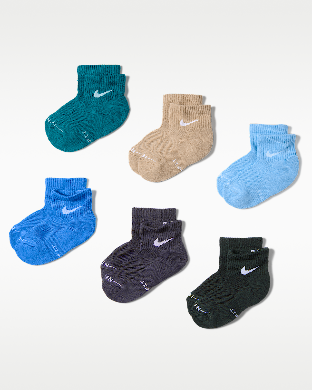 Детские носки Nike Kids' Dri-FIT Elevated Everyday Low Socks (6 Pairs)