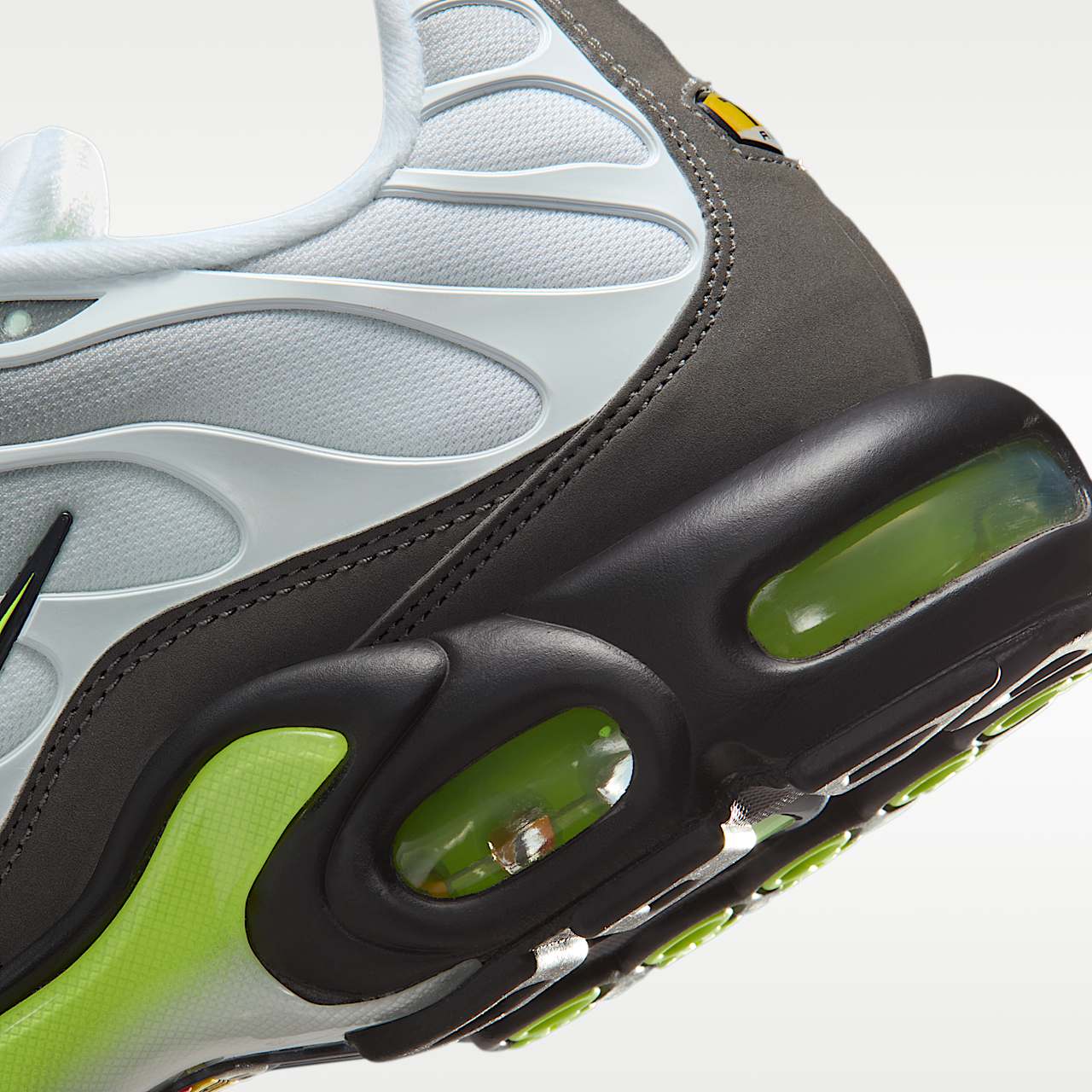 Nike Air Max Plus sneaker Wit/Pearl Grey/Zwart/Neon Yellow