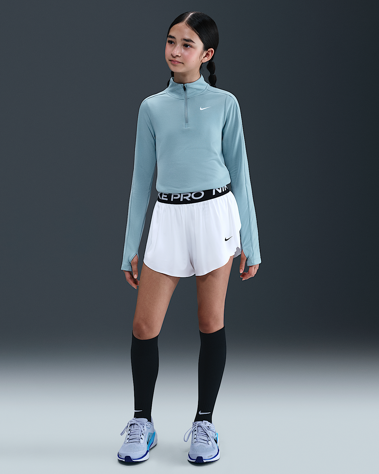Детские шорты Nike Pro Big Kids' (Girls') Dri-FIT 2-in-1 Shorts