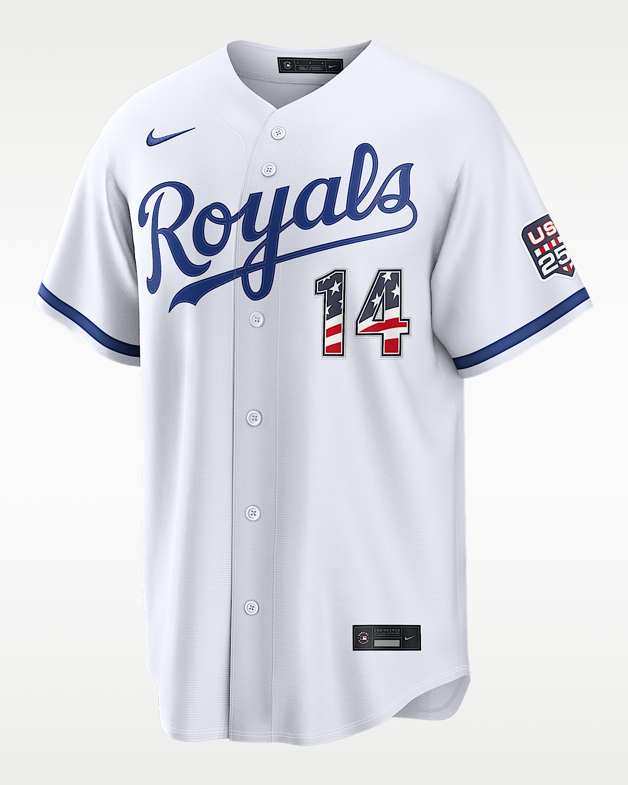 Мужские джерси Jac Caglianone Kansas City Royals USA 250 Nike MLB Stadium Jersey
