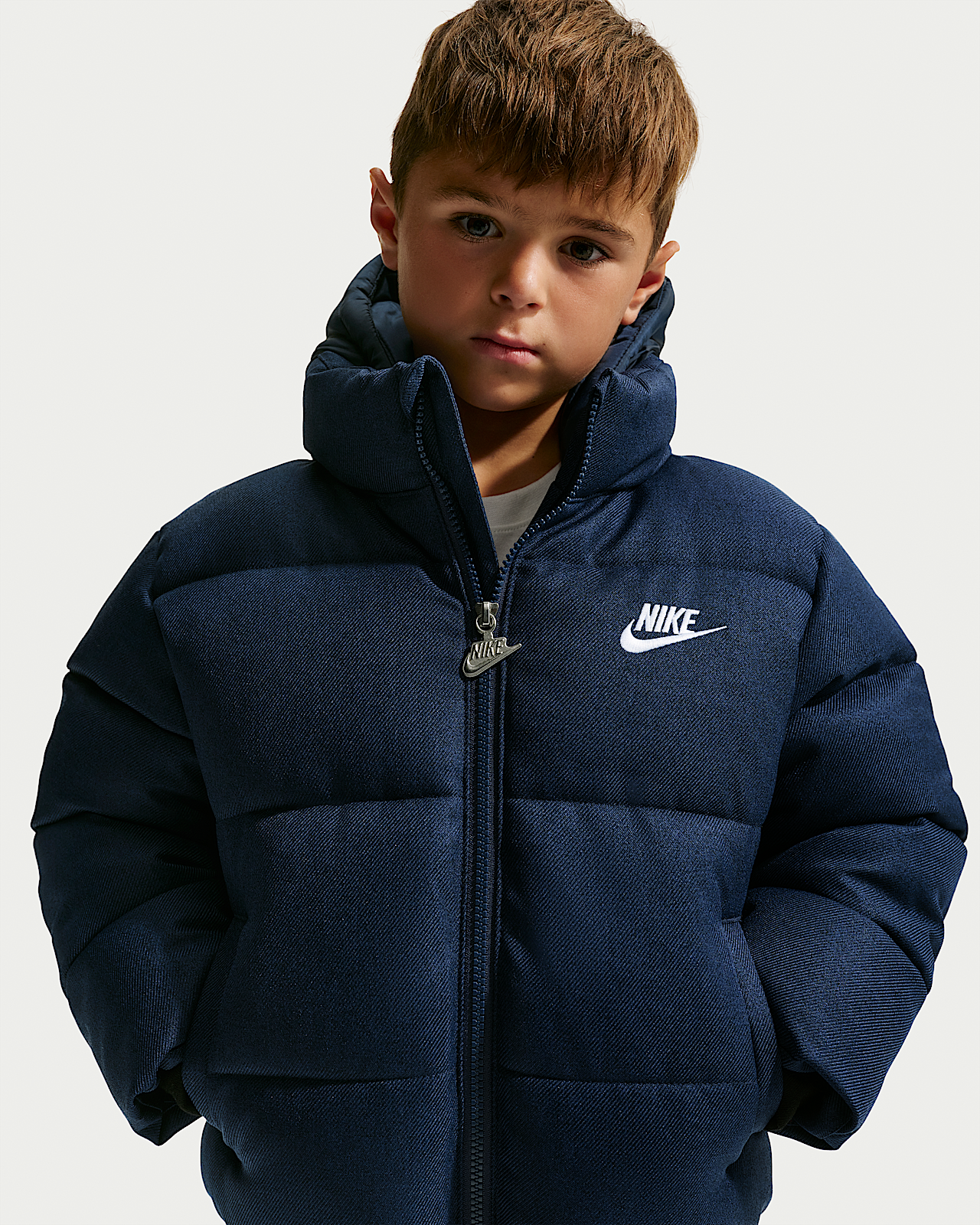 Детская куртка Nike Little Kids' Heathered Twill Puffer