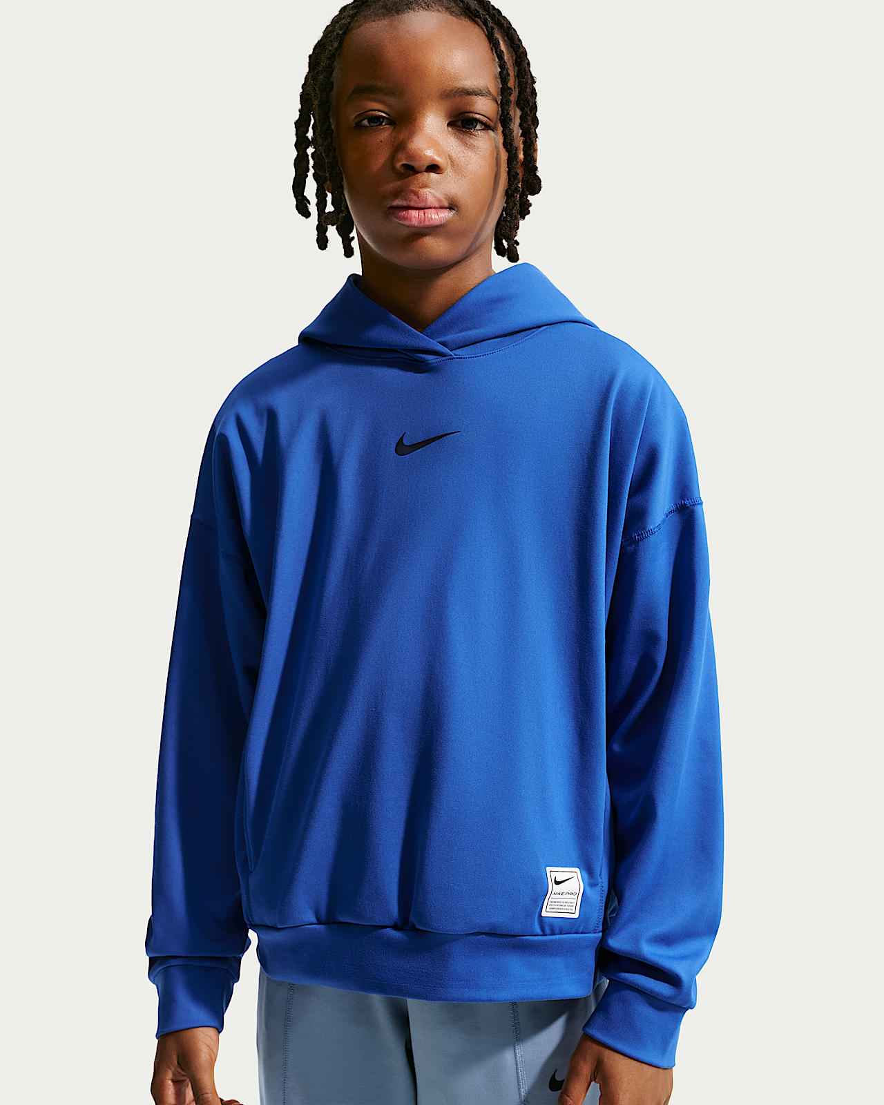 Детское худи Nike Pro Big Kids' (Boys') Dri-FIT Fleece Pullover Hoodie