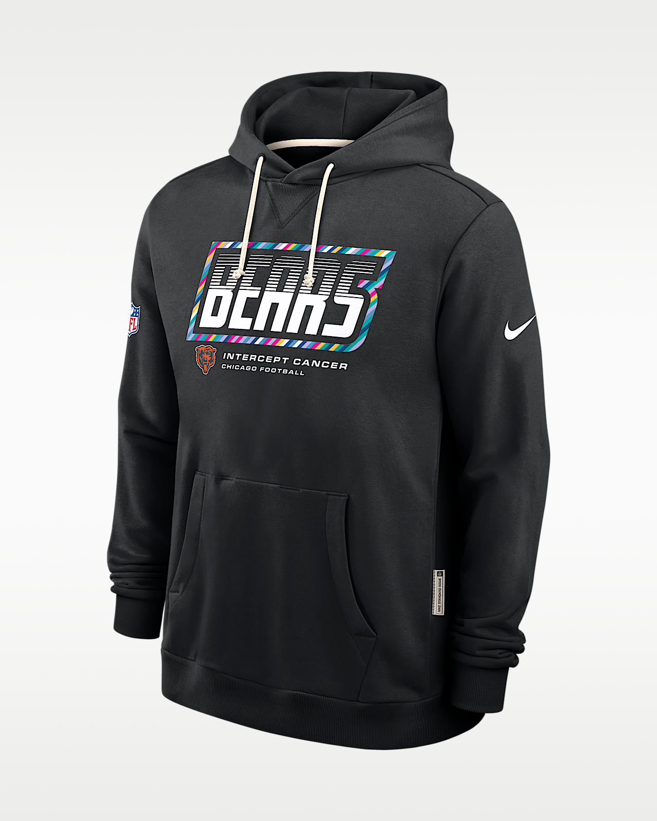 Мужское худи Chicago Bears Crucial Catch Sideline Standard Issue Nike Dri-FIT NFL Pullover Hoodie