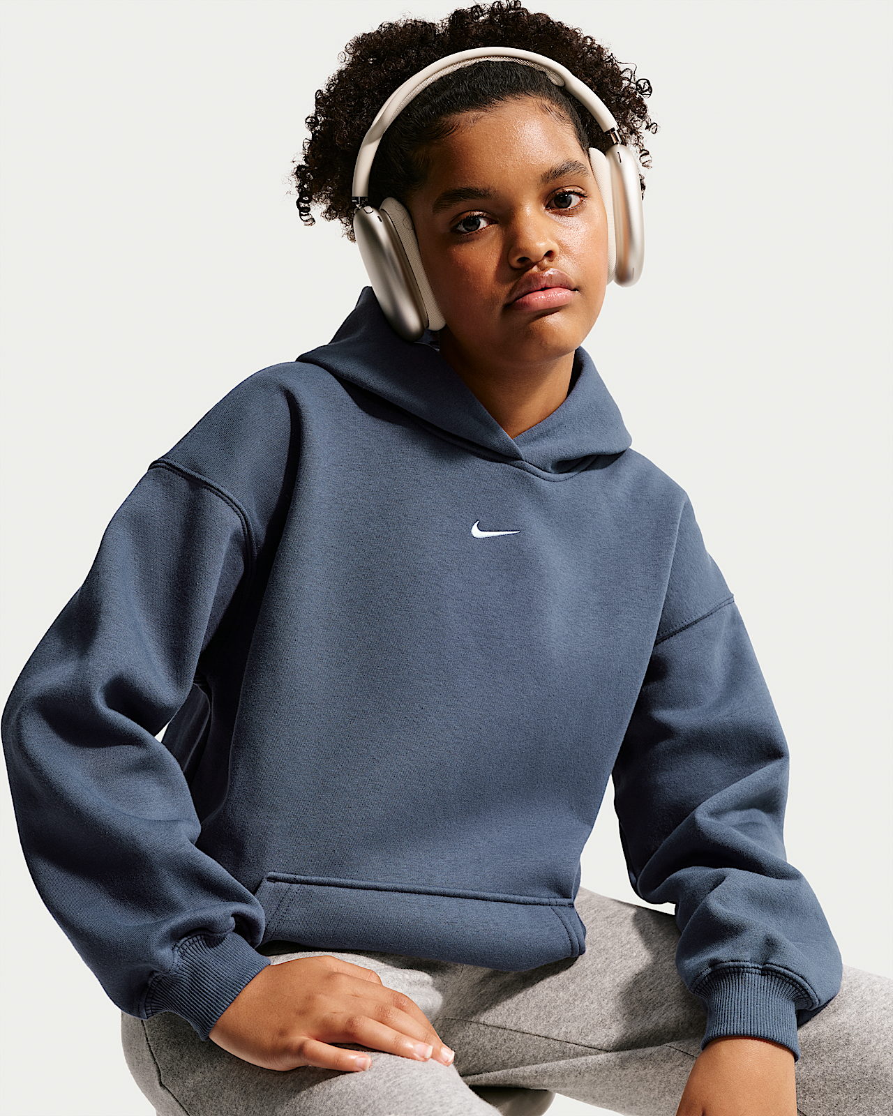 Детское худи Nike Sportswear Studio Fleece Girls' Oversized Pullover Hoodie