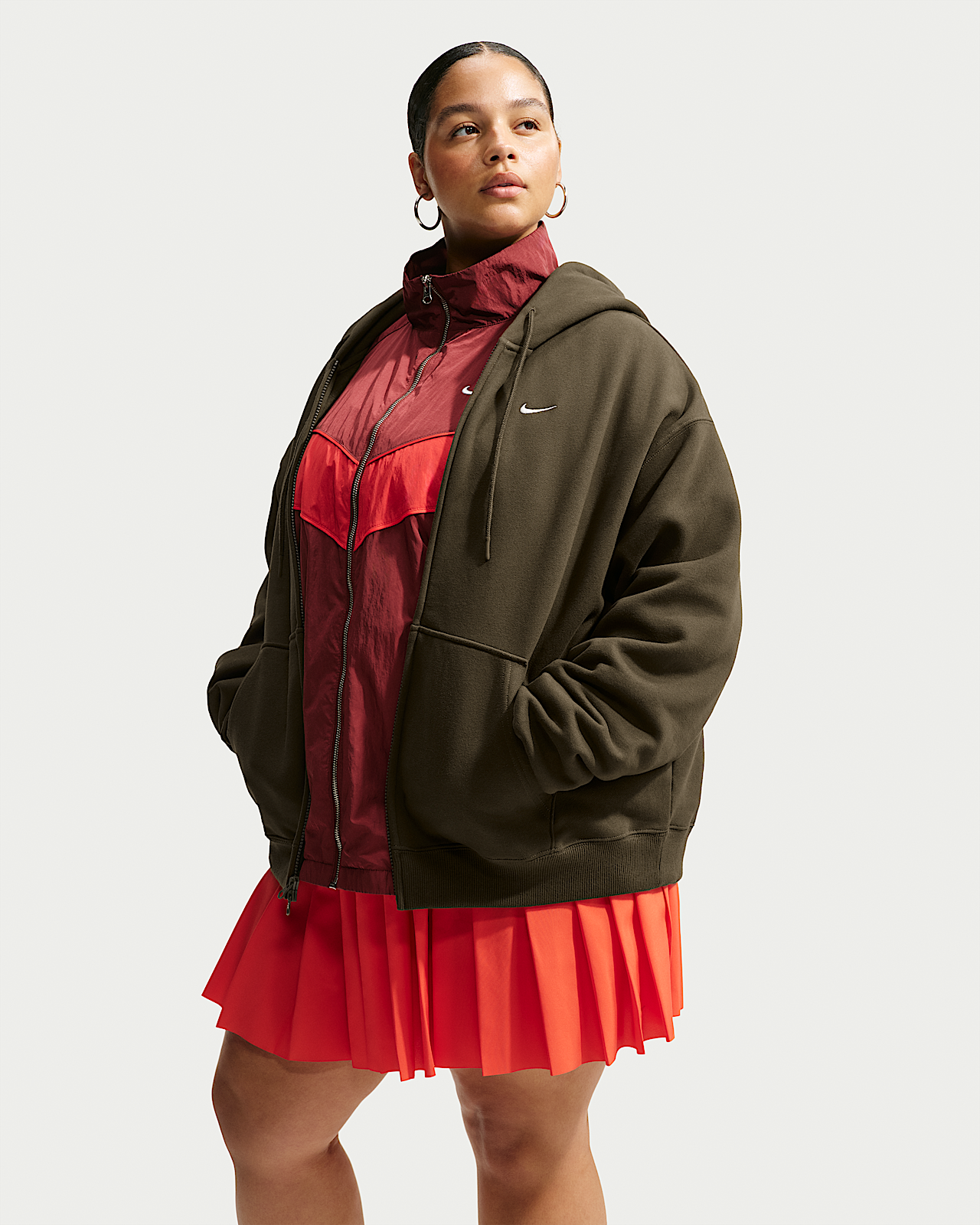 Женское худи Nike Studio Fleece Medium Weight Oversized Full-Zip Hoodie