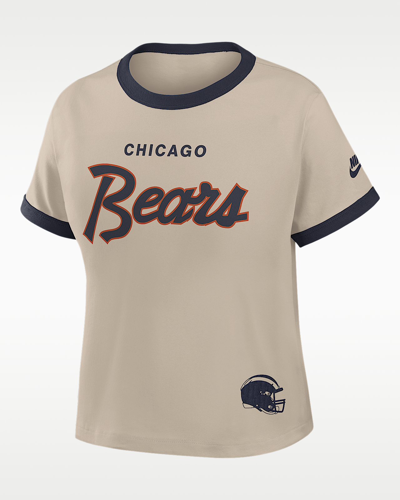 Женская футболка Chicago Bears Rewind Ringer Mod Nike NFL Cropped
