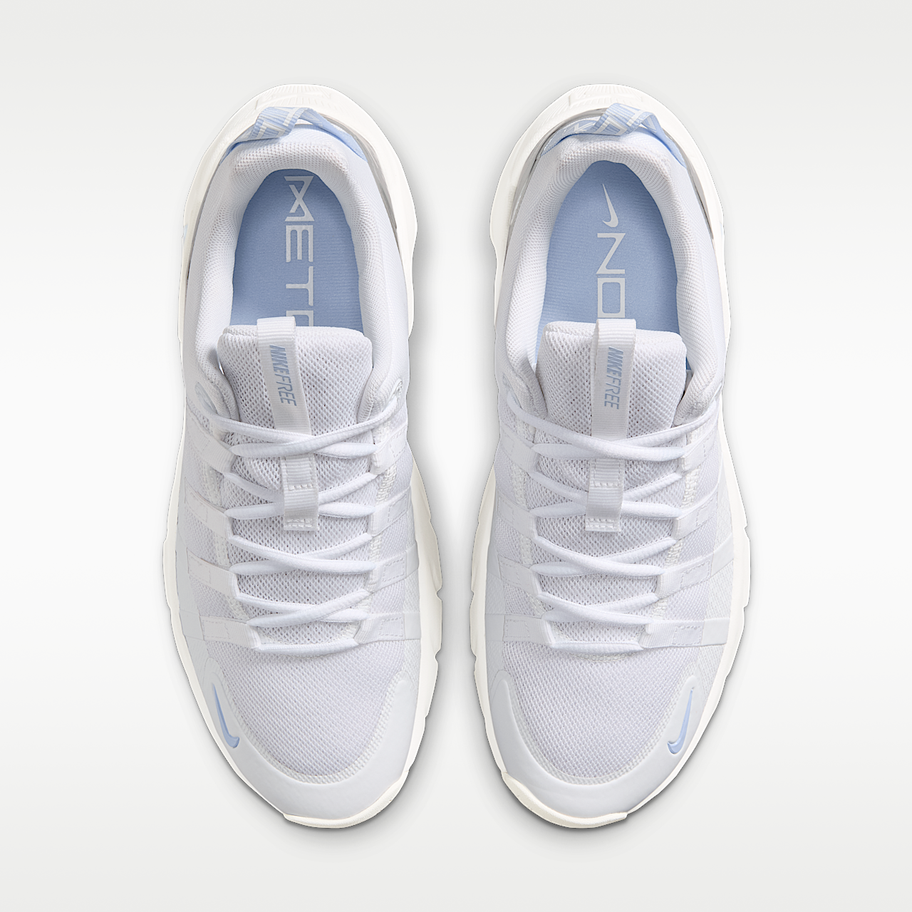 Nike Free sneaker Wit/Hydrogen Blue/Metallic Silver/Wit