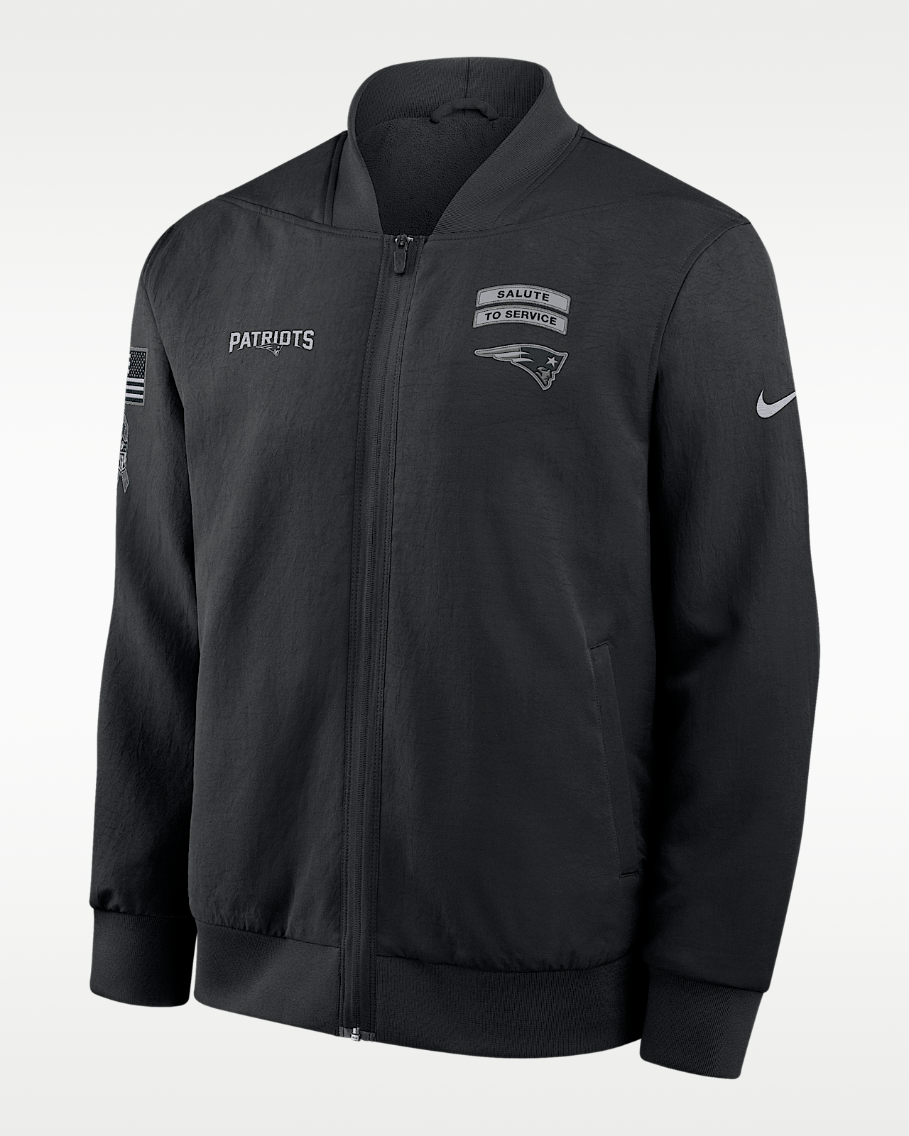 Мужская куртка New England Patriots Salute to Service Sideline Nike NFL Full-Zip Bomber