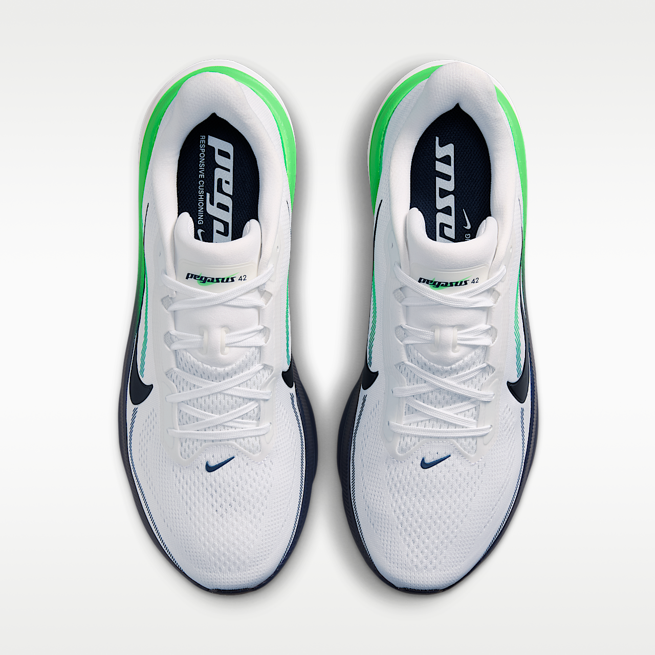 Nike Pegasus sneaker Wit/Green Spark/Midnight Navy