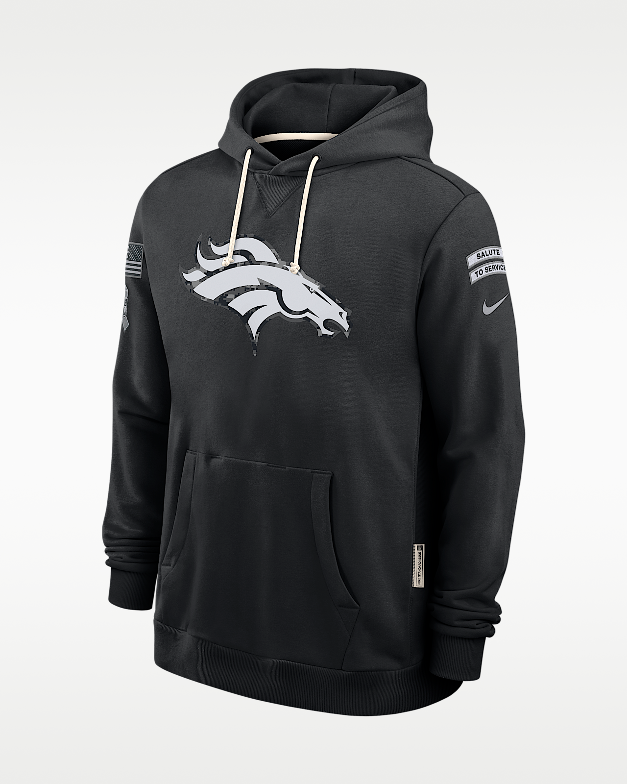 Мужское худи Denver Broncos Salute to Service Sideline Nike Dri-FIT NFL Pullover Hoodie