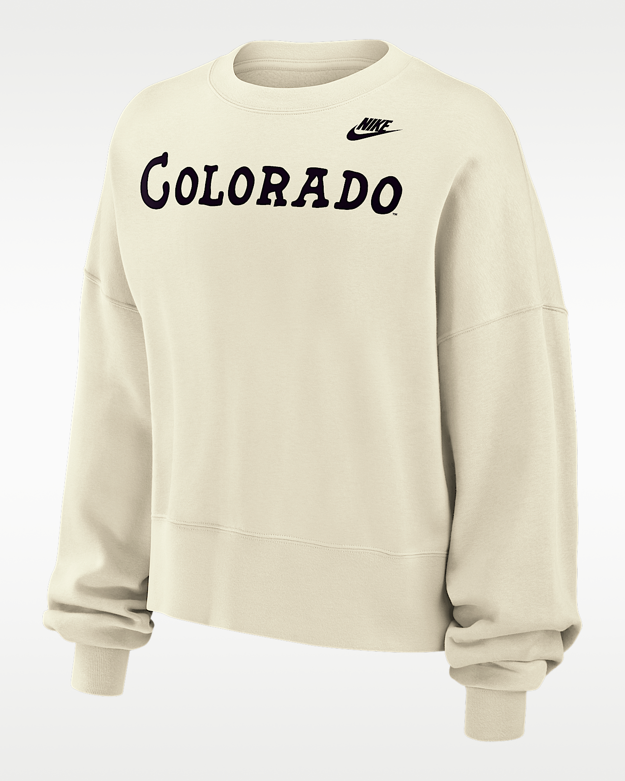 Женский свитшот Colorado Buffaloes Phoenix Fleece Nike Football Crew-Neck для футбола