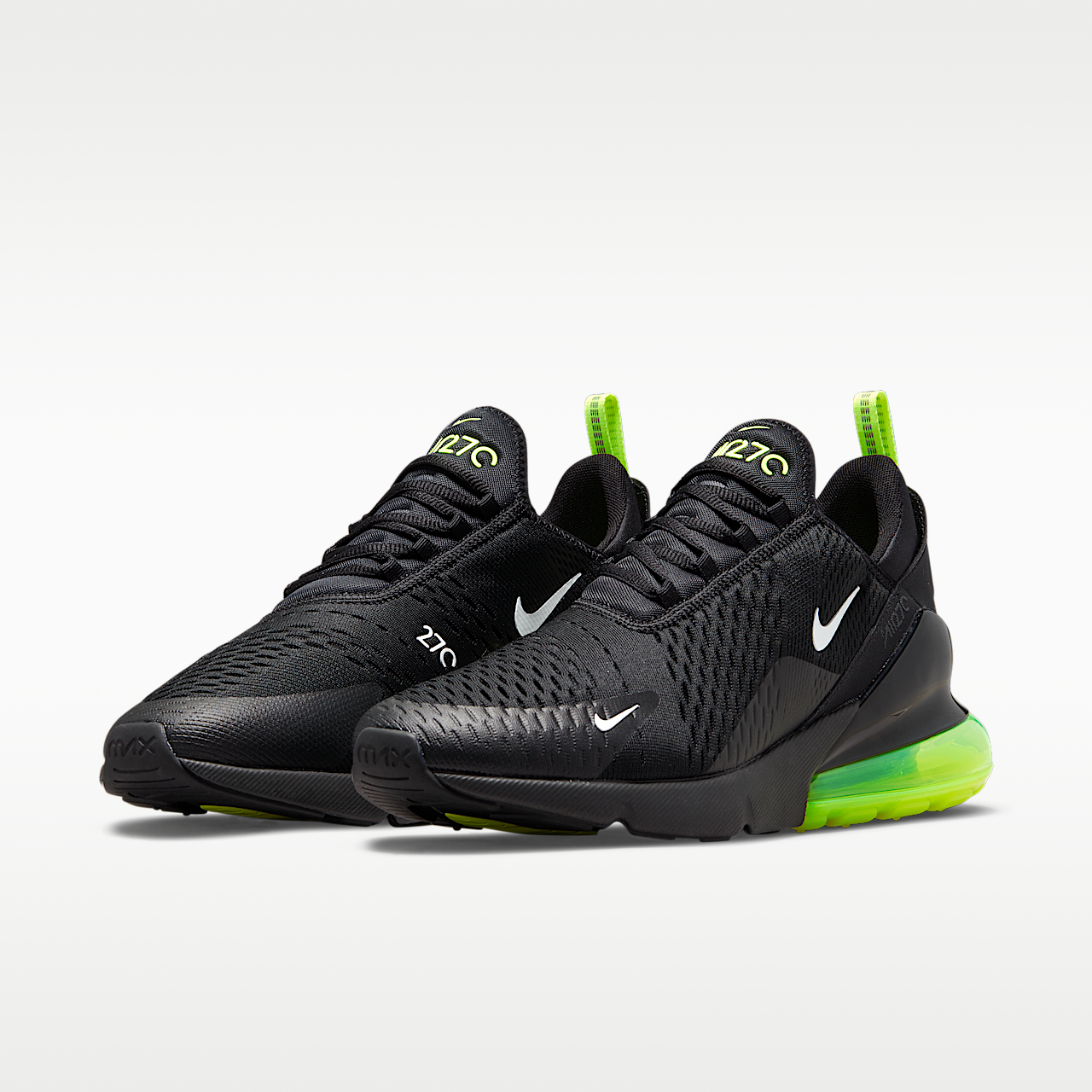 Nike Air max 270 sneaker Zwart/Volt/Reflect Silver/Wit