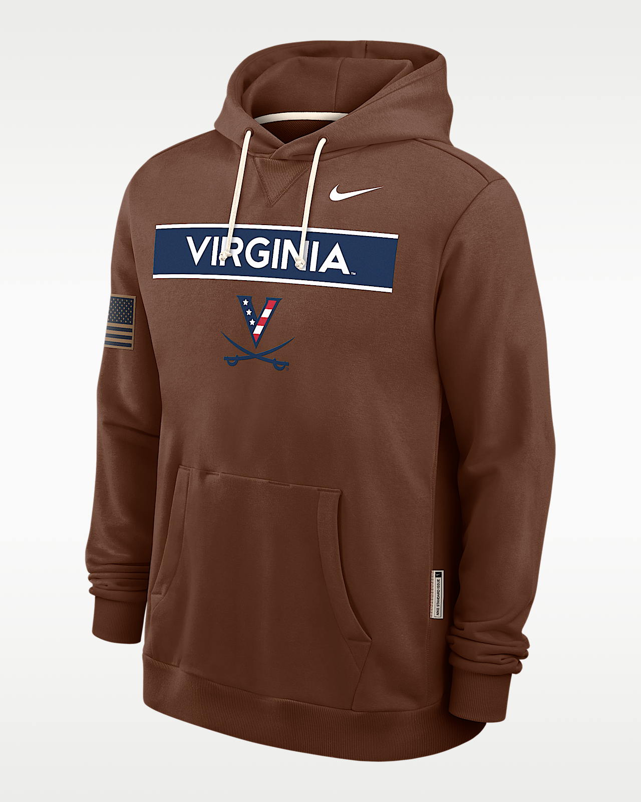 Мужские  Virginia 2026 Military Appreciation Nike Dri-FIT College Long-Sleeve Hooded Top