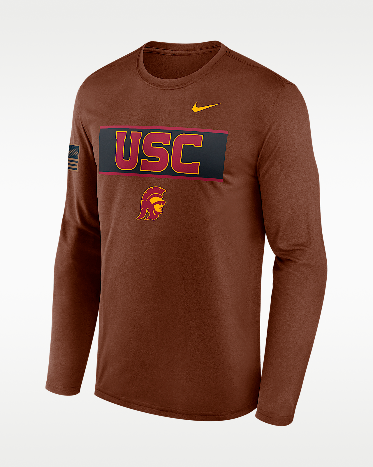 Мужская футболка USC 2026 Military Appreciation Legend Nike Dri-FIT College Long-Sleeve