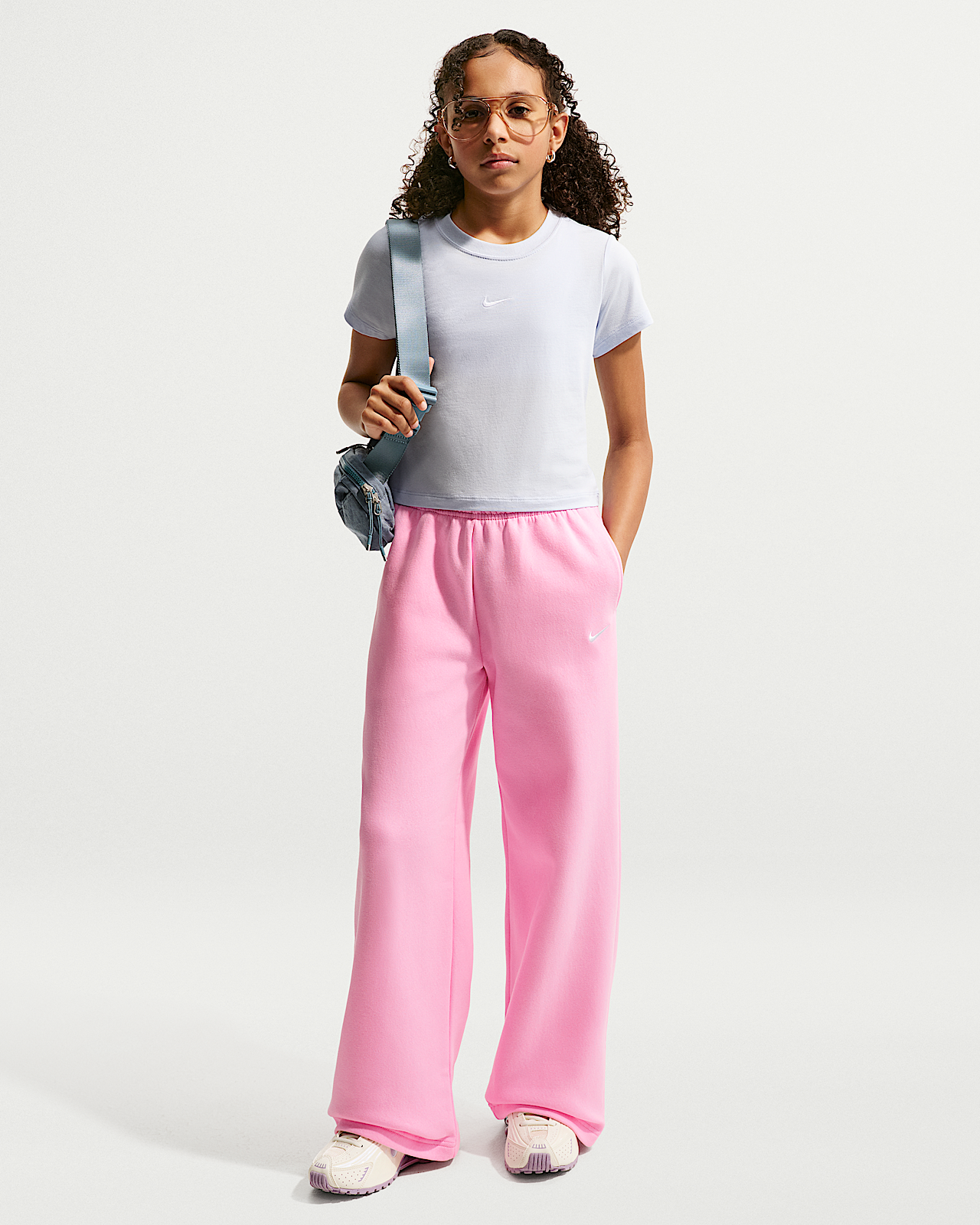 Детские  Nike Sportswear Studio Fleece Girls' Open-Hem Pants