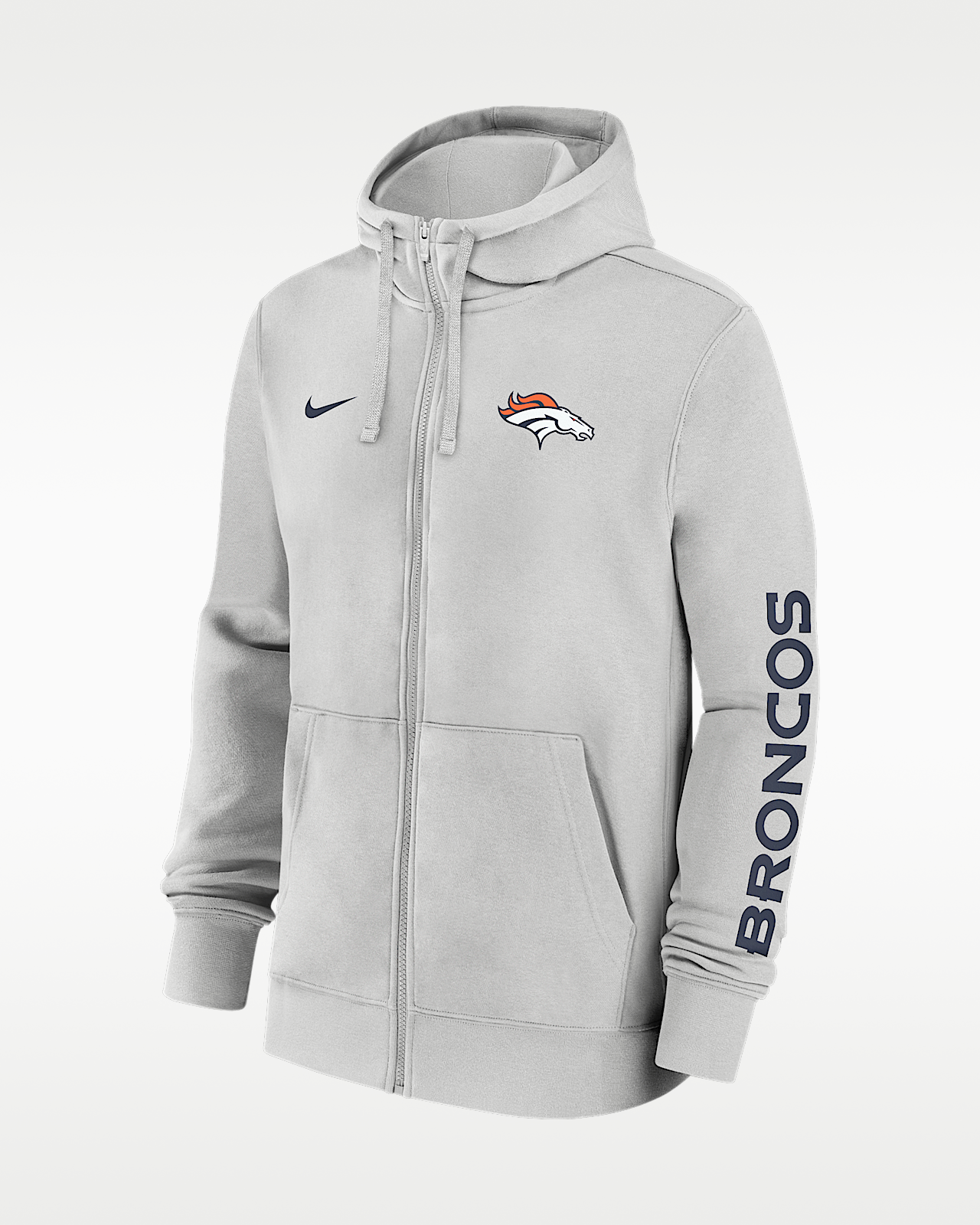 Мужское худи Denver Broncos Club Nike NFL Full-Zip Hoodie