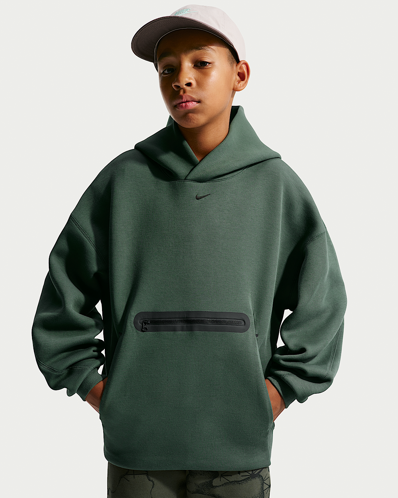 Детское худи Nike Sportswear Tech Fleece Big Kids' (Boys') Oversized Pullover Hoodie