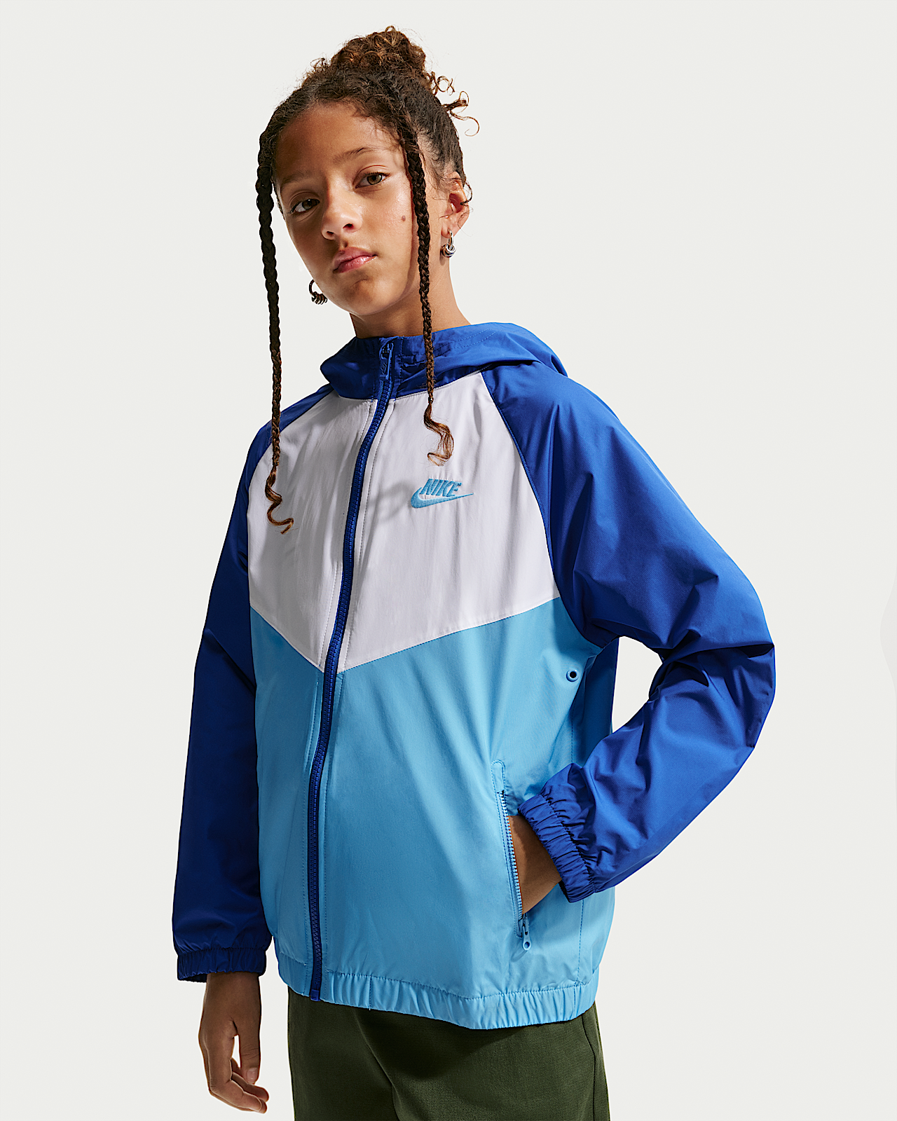 Детская куртка Nike Sportswear Windrunner Big Kids' Hooded Repel для бега