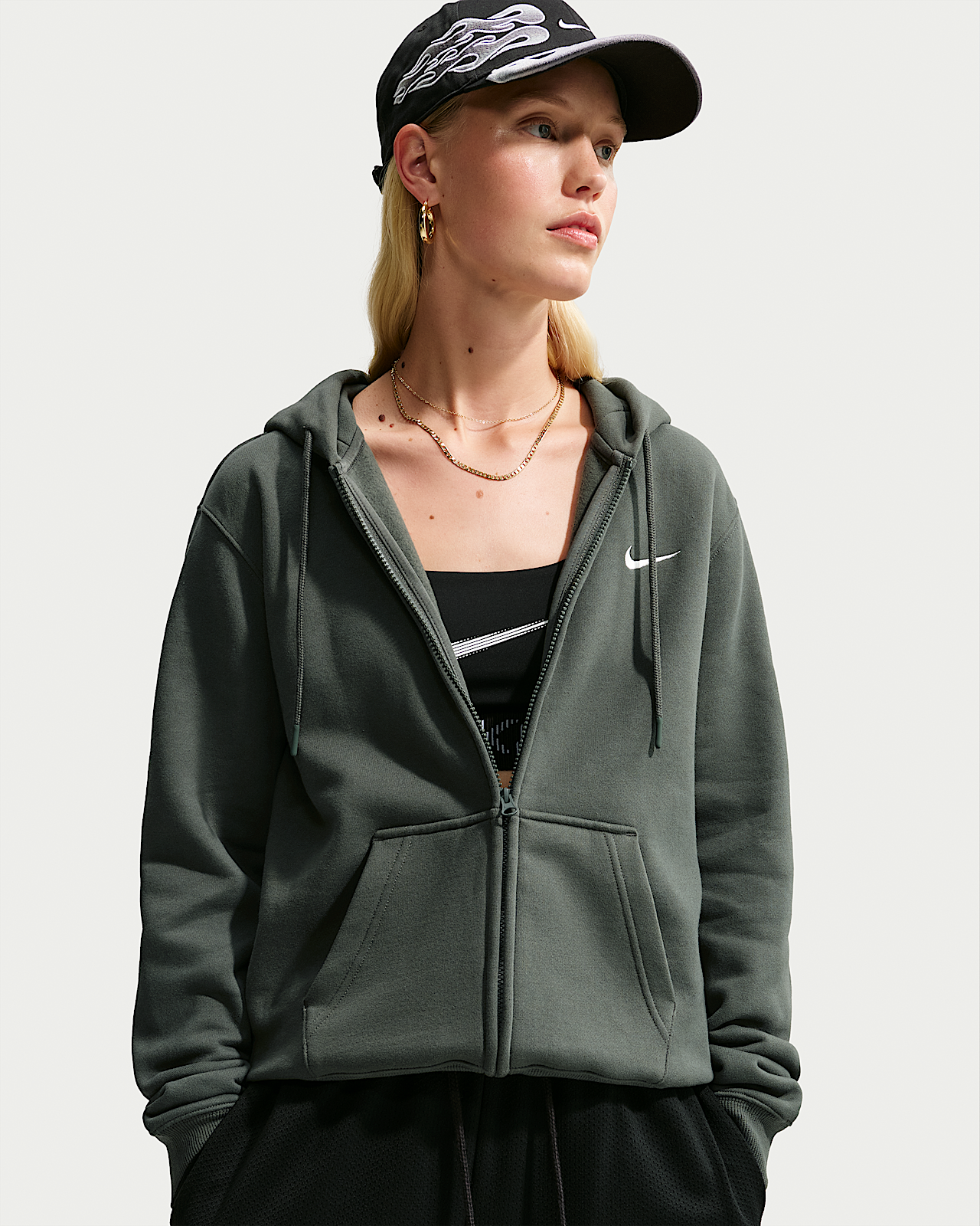 Женское худи Nike Studio Fleece Medium Weight Full-Zip Hoodie