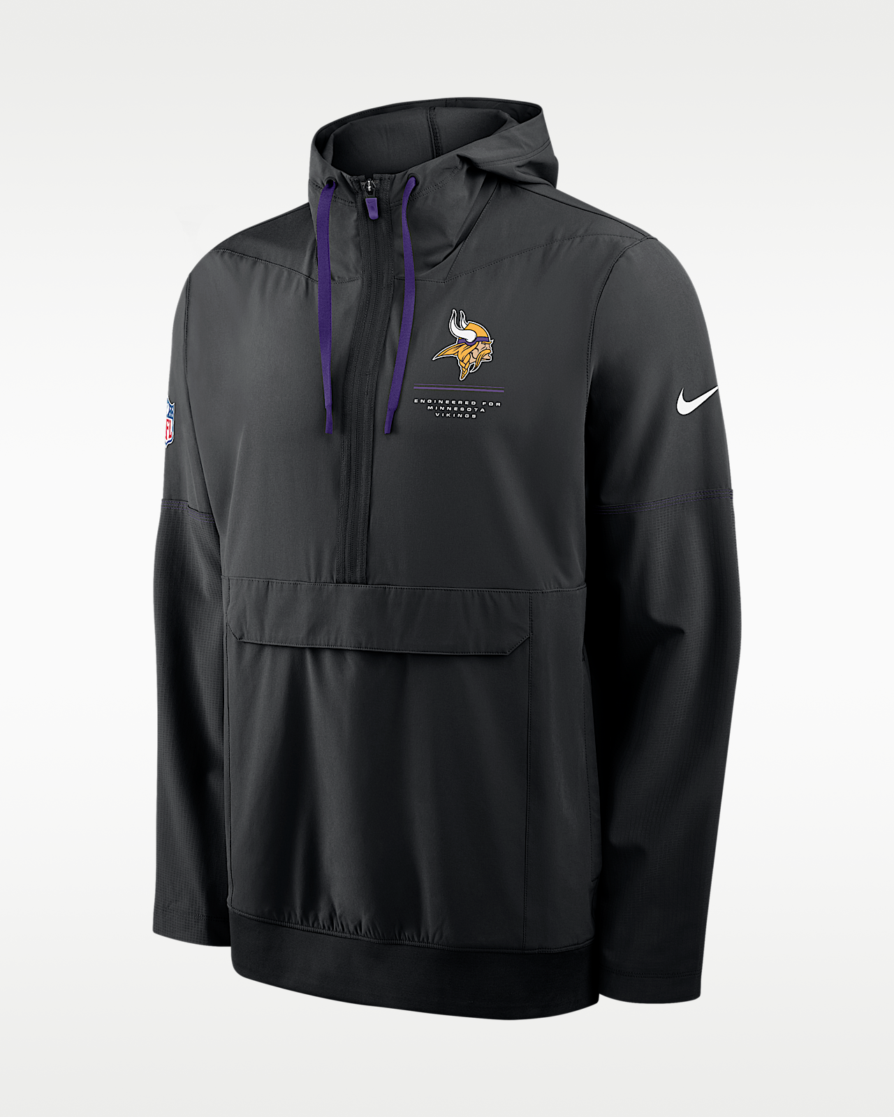 Мужская куртка Minnesota Vikings Sideline Anorak Nike NFL 1/2-Zip Hooded
