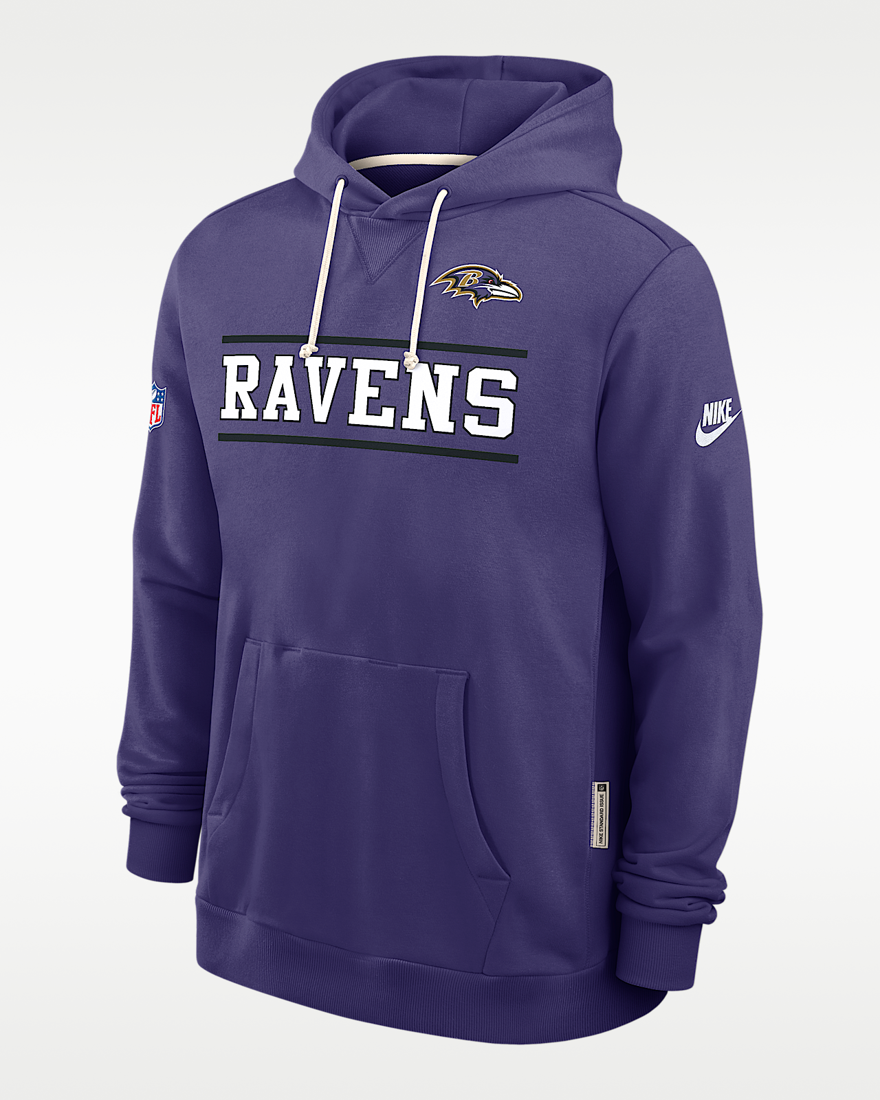 Мужское худи Baltimore Ravens Alt Standard Issue Nike Dri-FIT NFL Pullover Hoodie