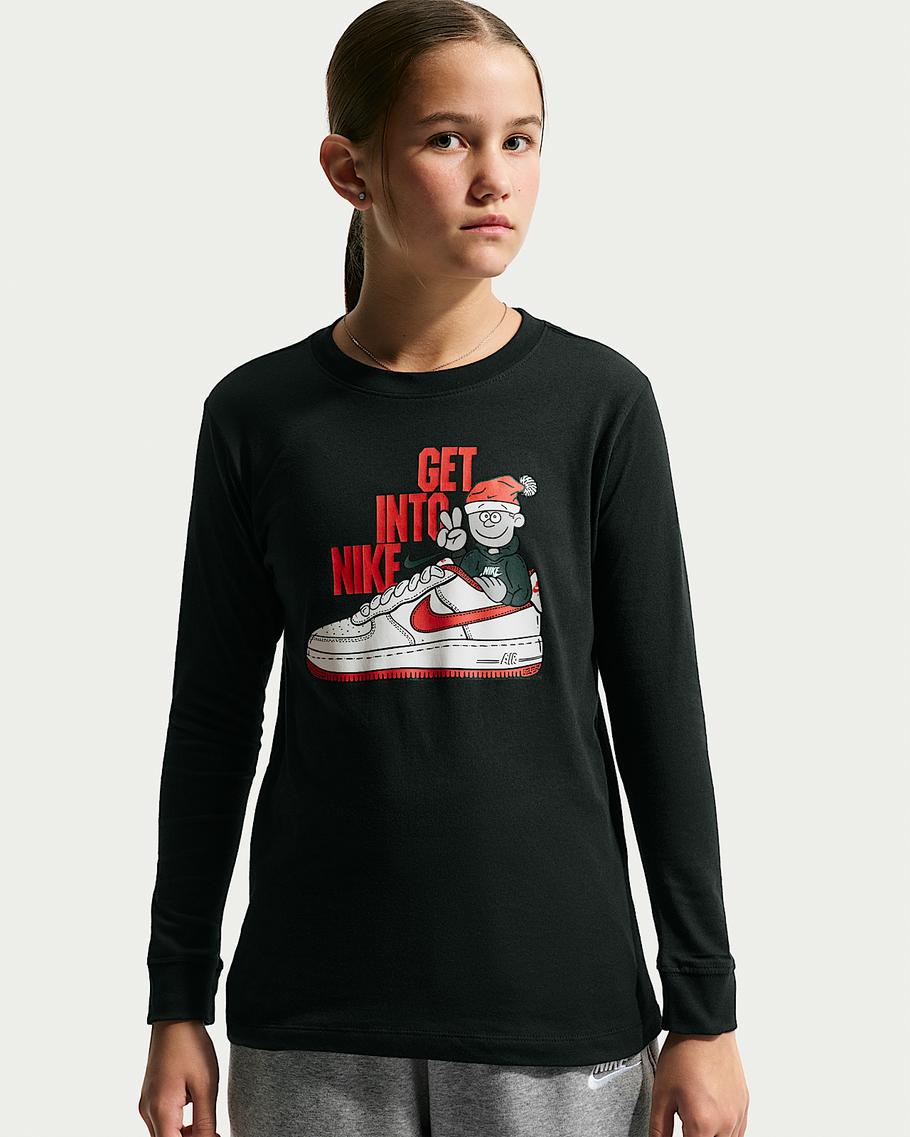 Детская футболка Nike Sportswear Big Kids' Long-Sleeve