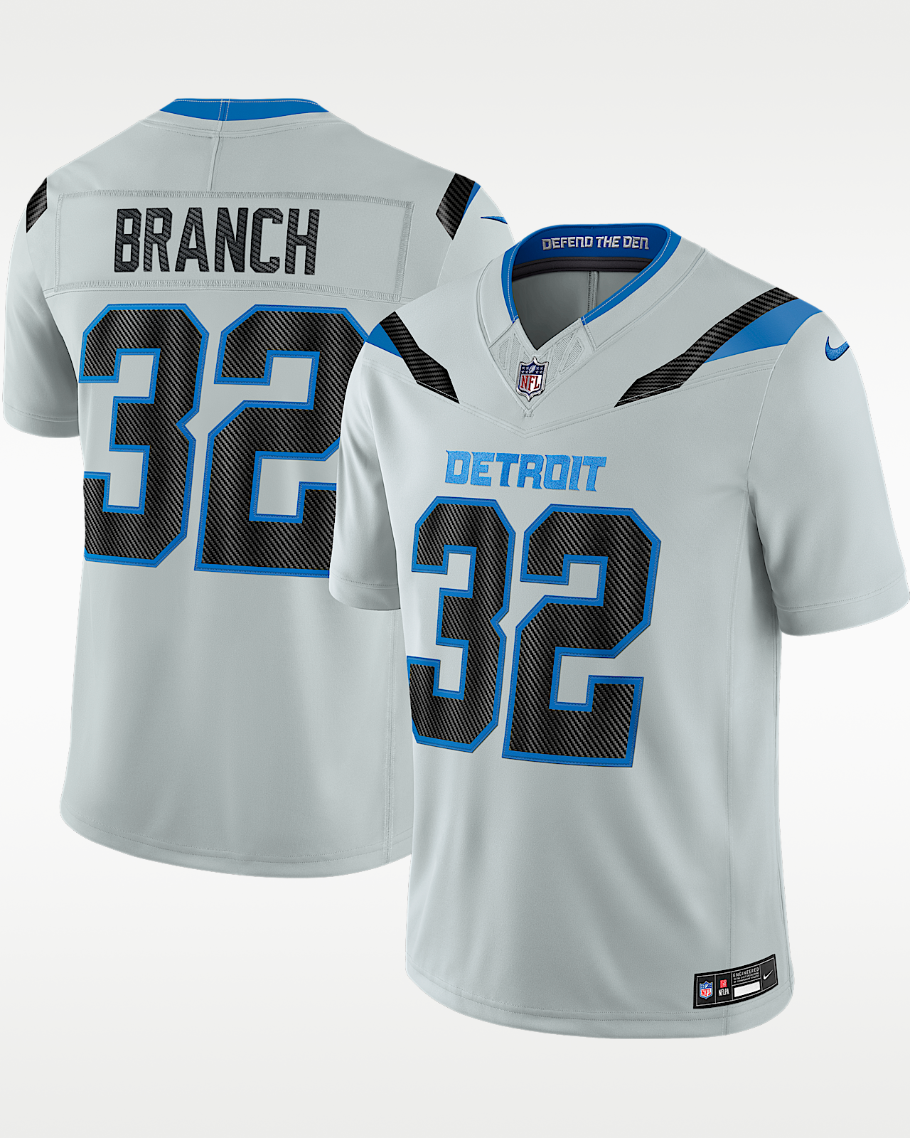 Мужские джерси Brian Branch Detroit Lions Rivalries Collection Nike Dri-FIT NFL Limited Jersey