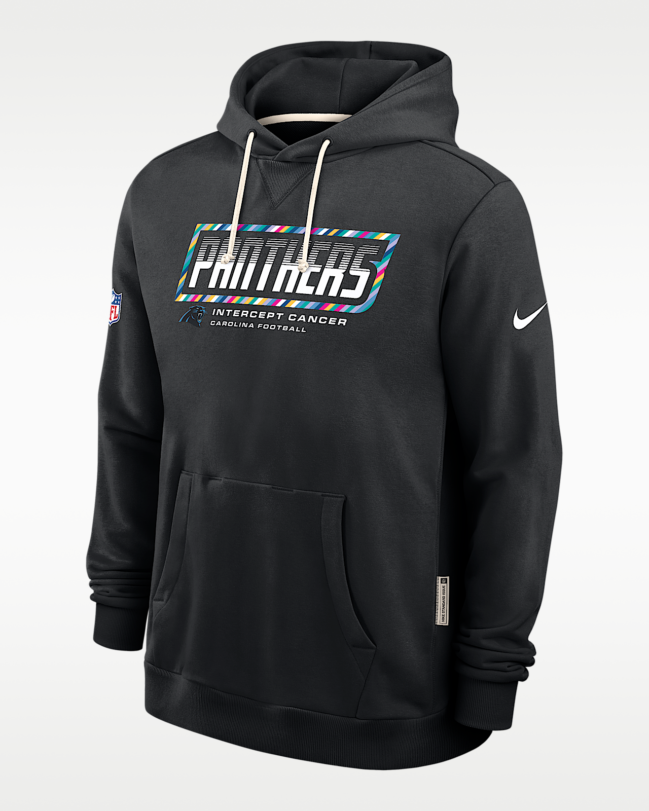 Мужское худи Carolina Panthers Crucial Catch Sideline Standard Issue Nike Dri-FIT NFL Pullover Hoodie