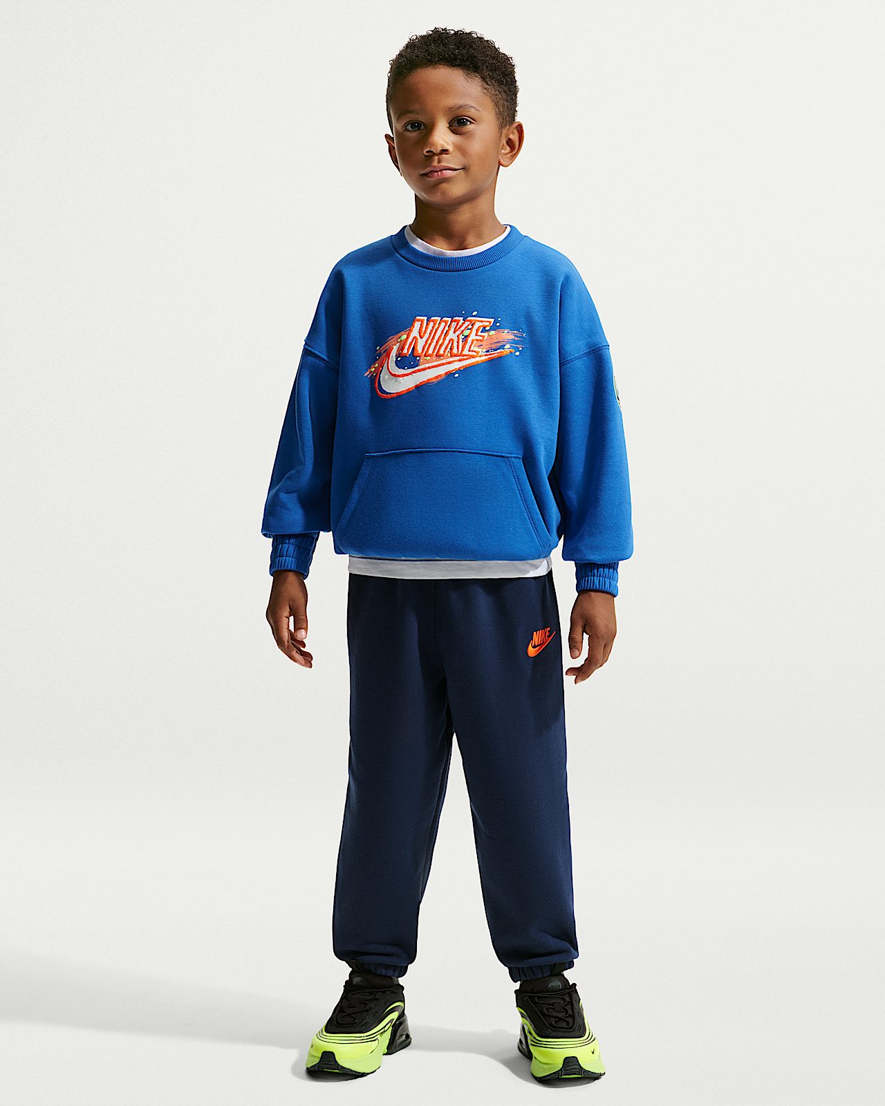 Детские  Nike Sportswear Little Kids' Snow Motion Fleece Crew 2-Piece Set