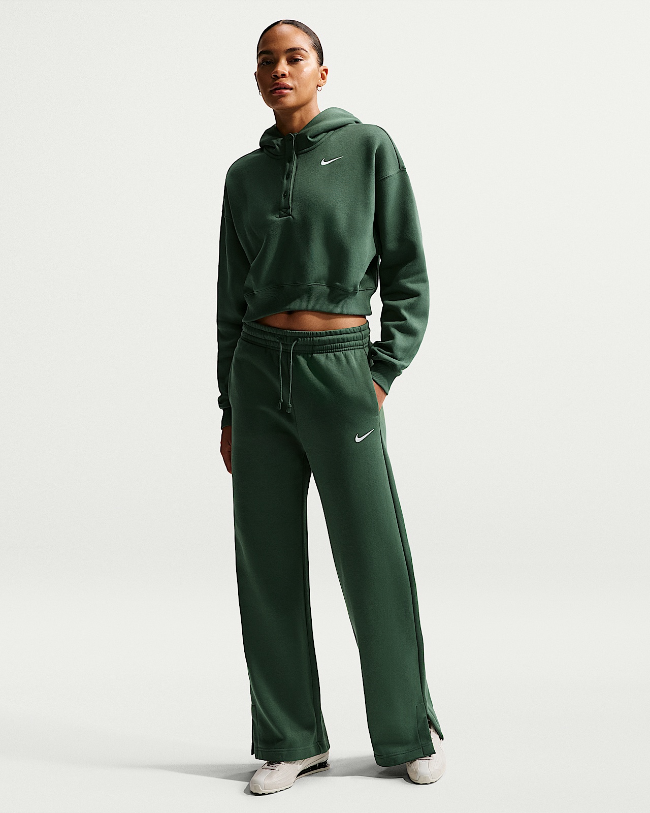 Женские  Nike Sportswear Phoenix Fleece High-Waisted Wide-Leg Pants
